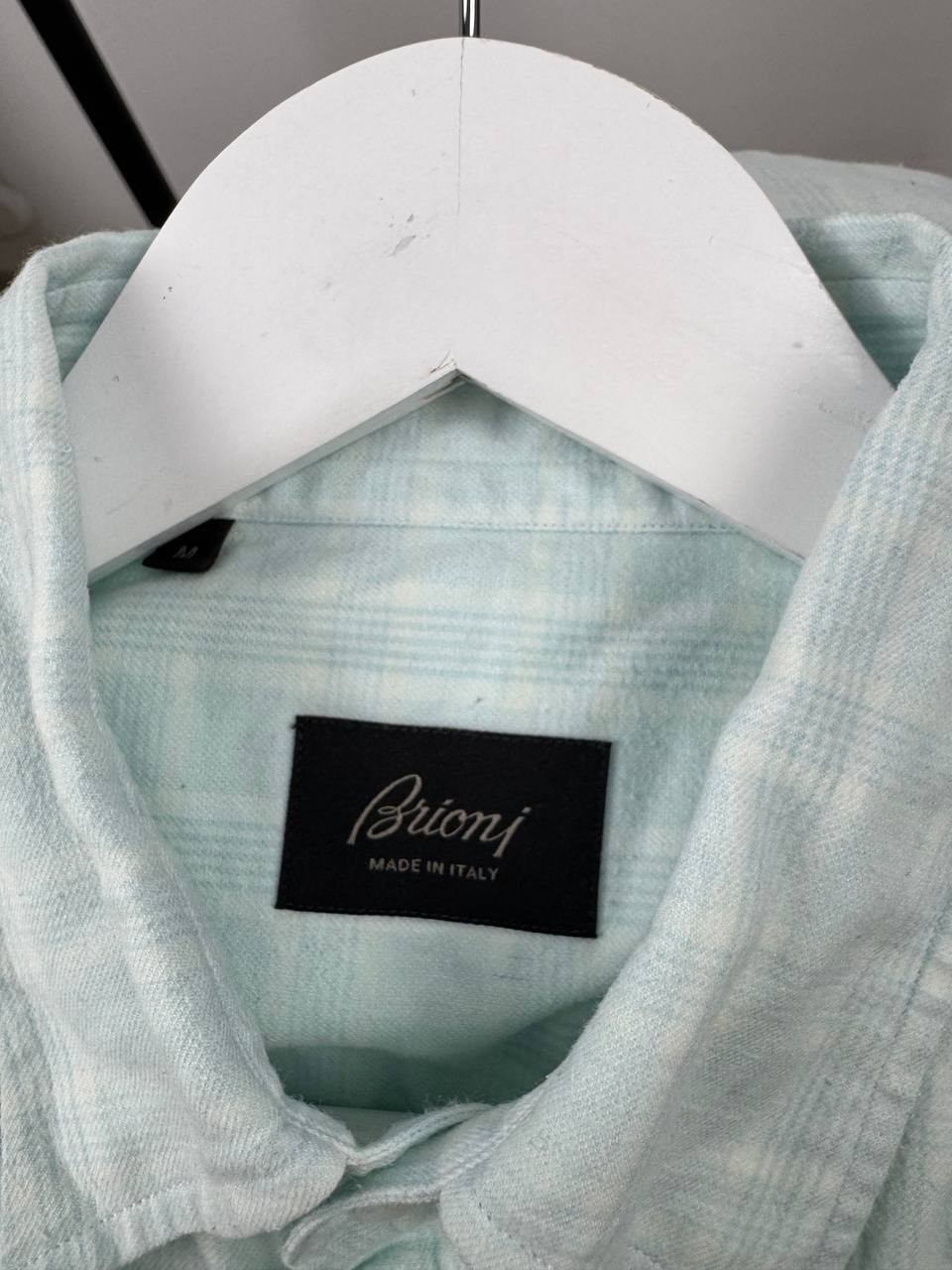 Brioni Cotton Checked Casual Shirt size M