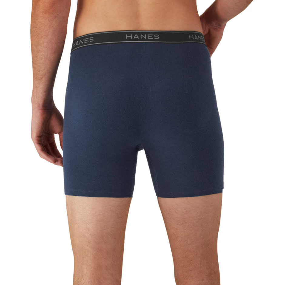 Hanes Men’s Cotton Boxer Briefs 10 Pack Tagless Moisture Wicking Comfort Flex