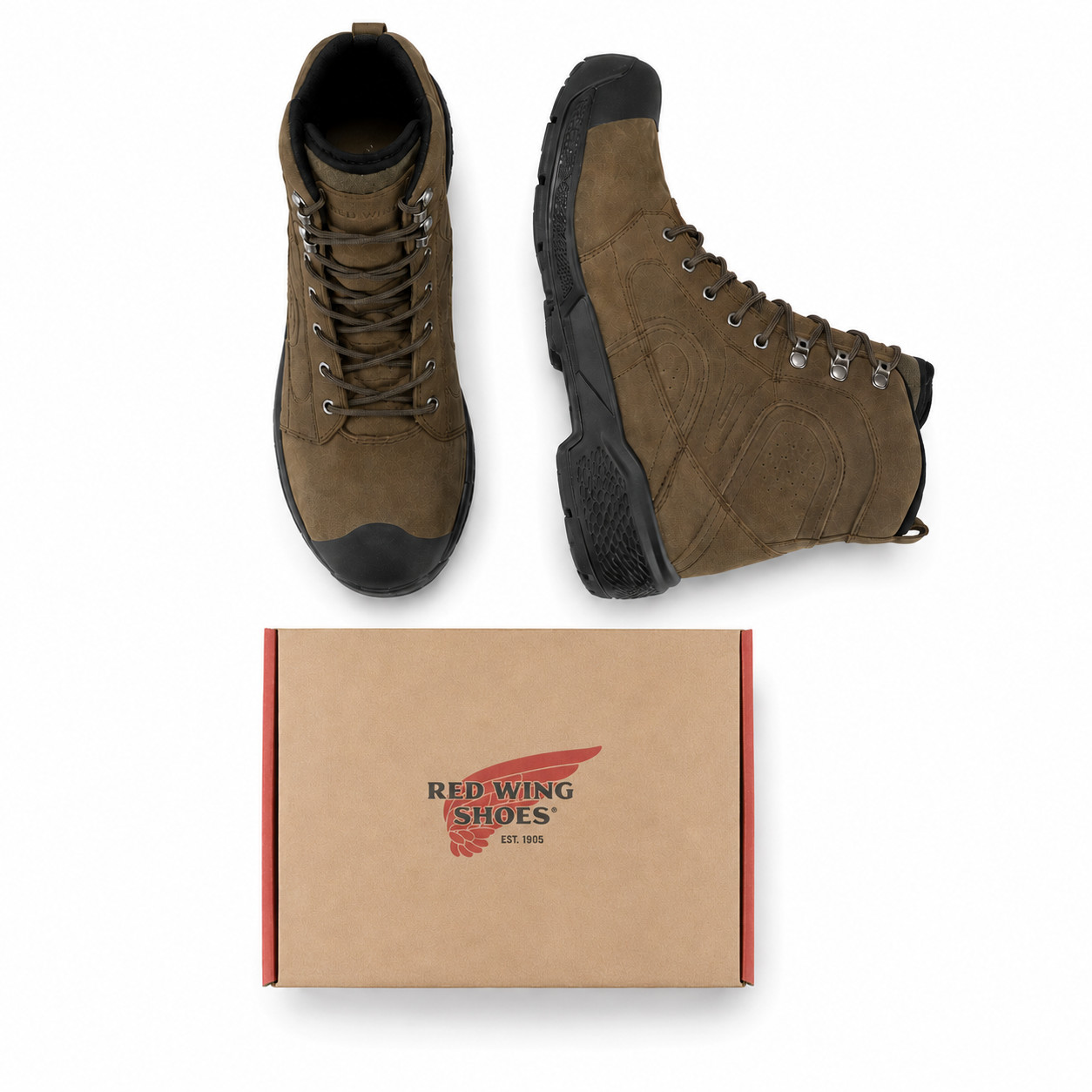 Red Wing Exos Lite Men 10.5 E2 2454 Brown Leather Waterproof Safety Toe Boot