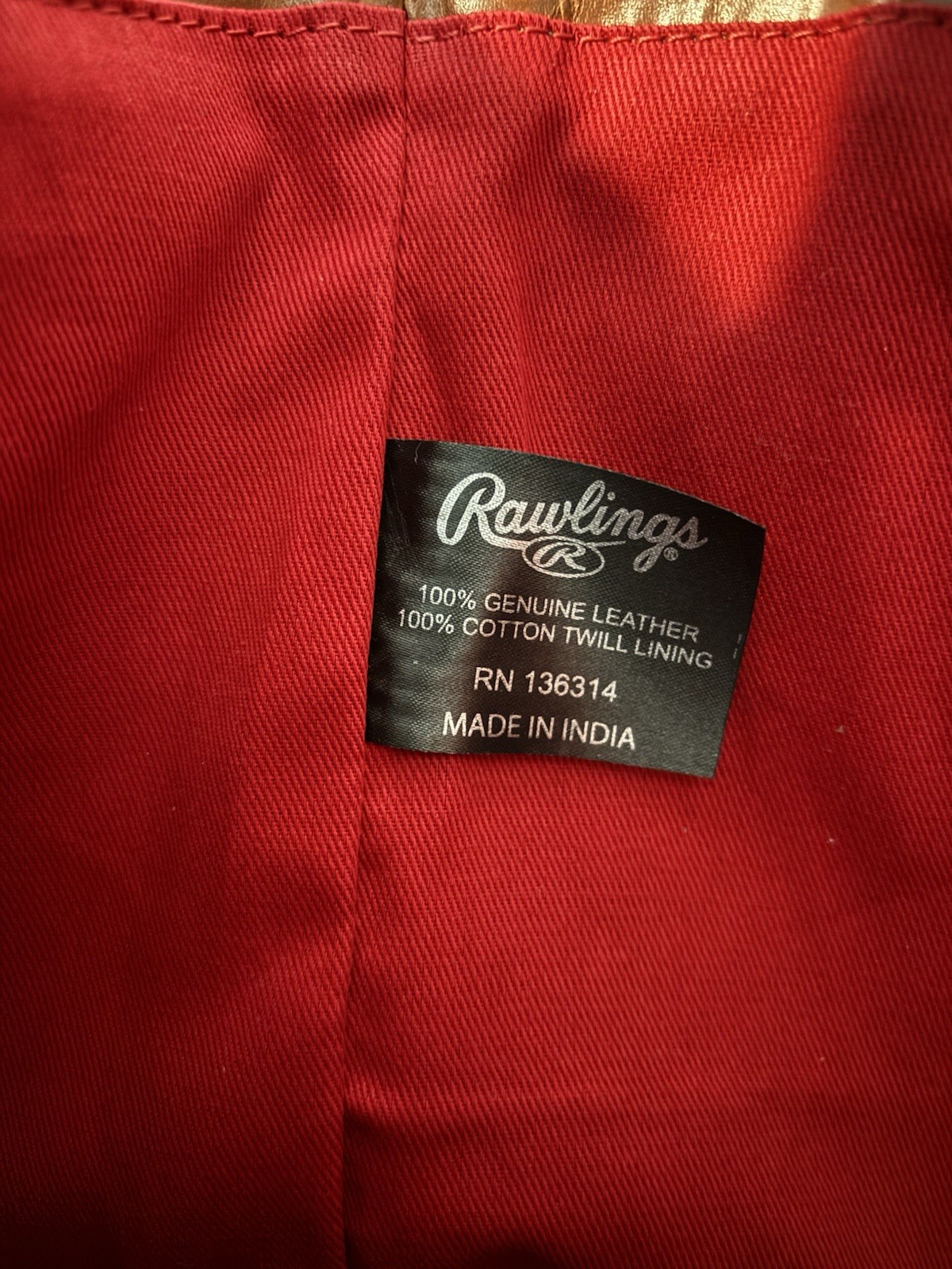 Rawlings Tan Baseball Stitch Leather Tote Bag Large NWT