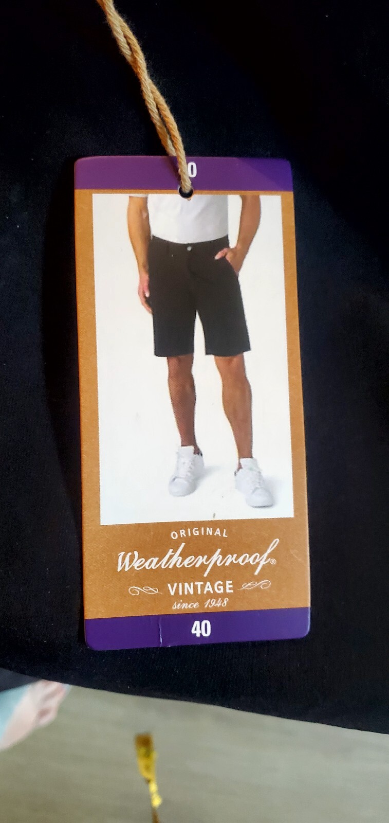 Weatherproof Vintage Shorts Black Cargo Original Trail Men 40 Nylon /Span NWT
