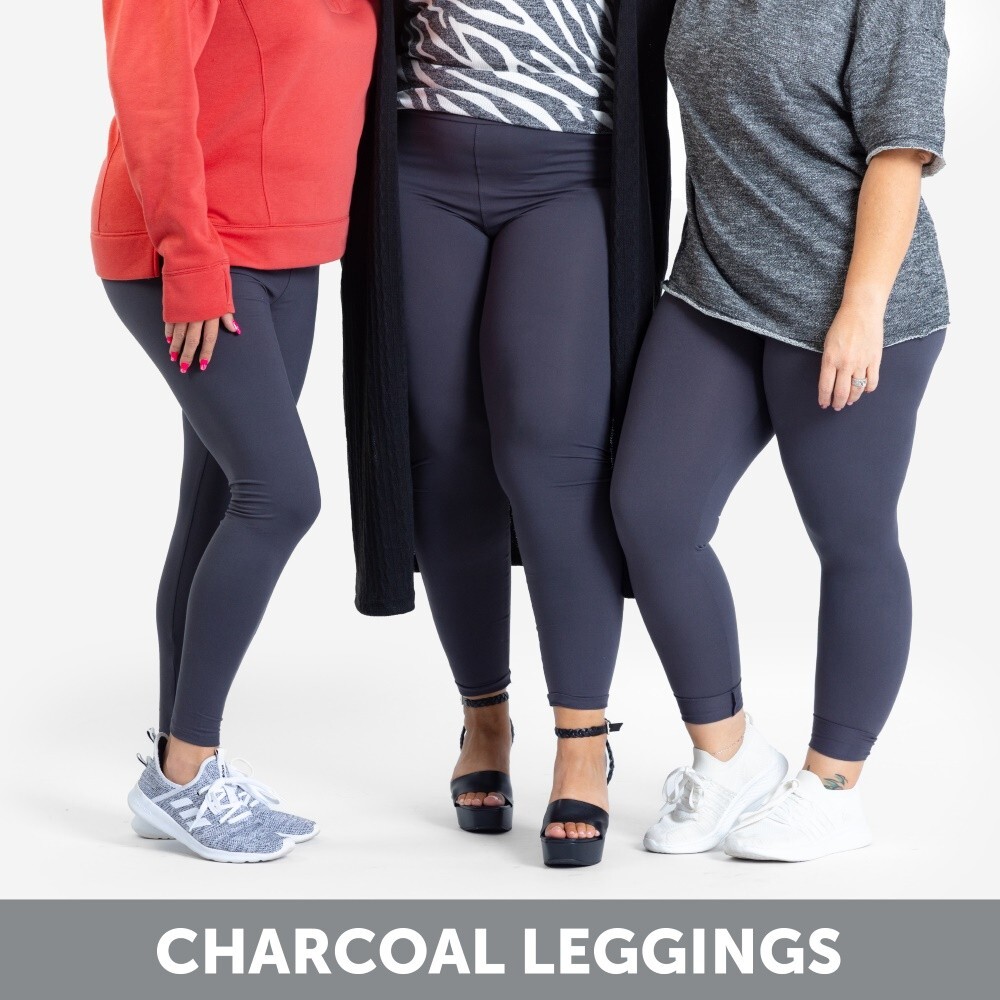Tall & Curvy2 LuLaRoe TC2 Leggings Versatile Solid Dark Gray Rare!