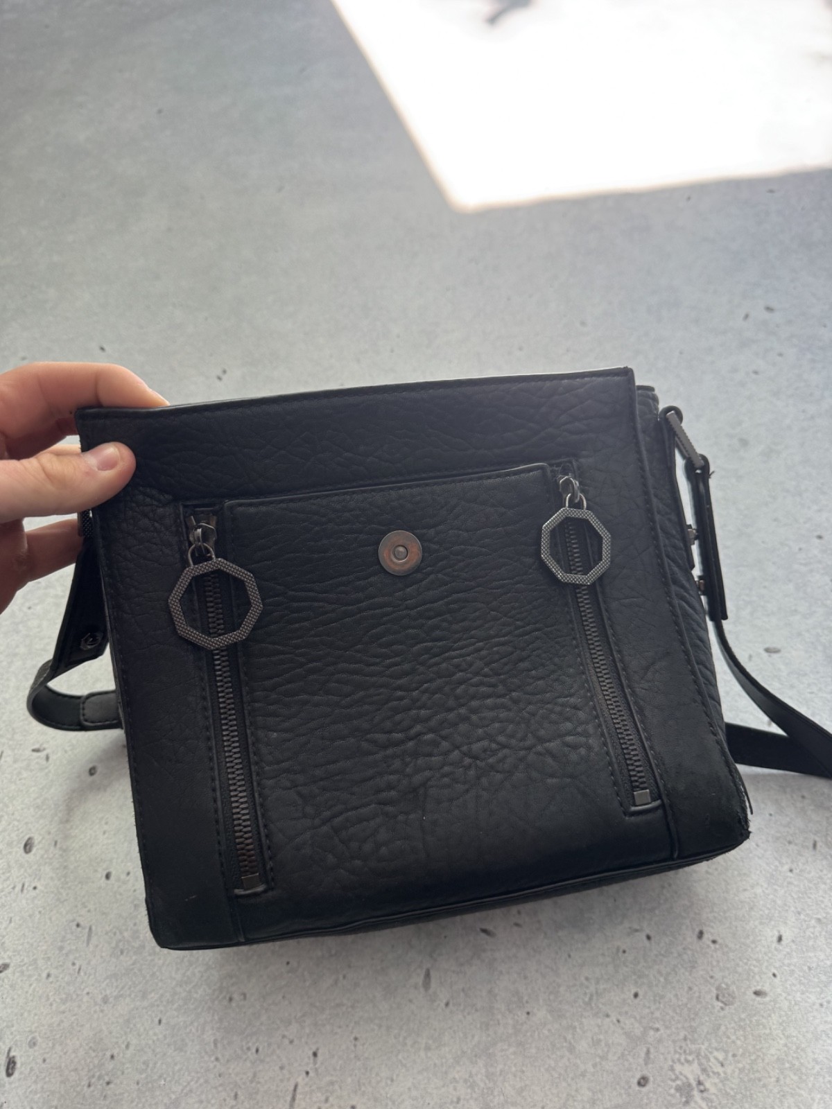 2000s Diesel Avant Garde Leather Crossbody Bag Grunge Opium Y2k