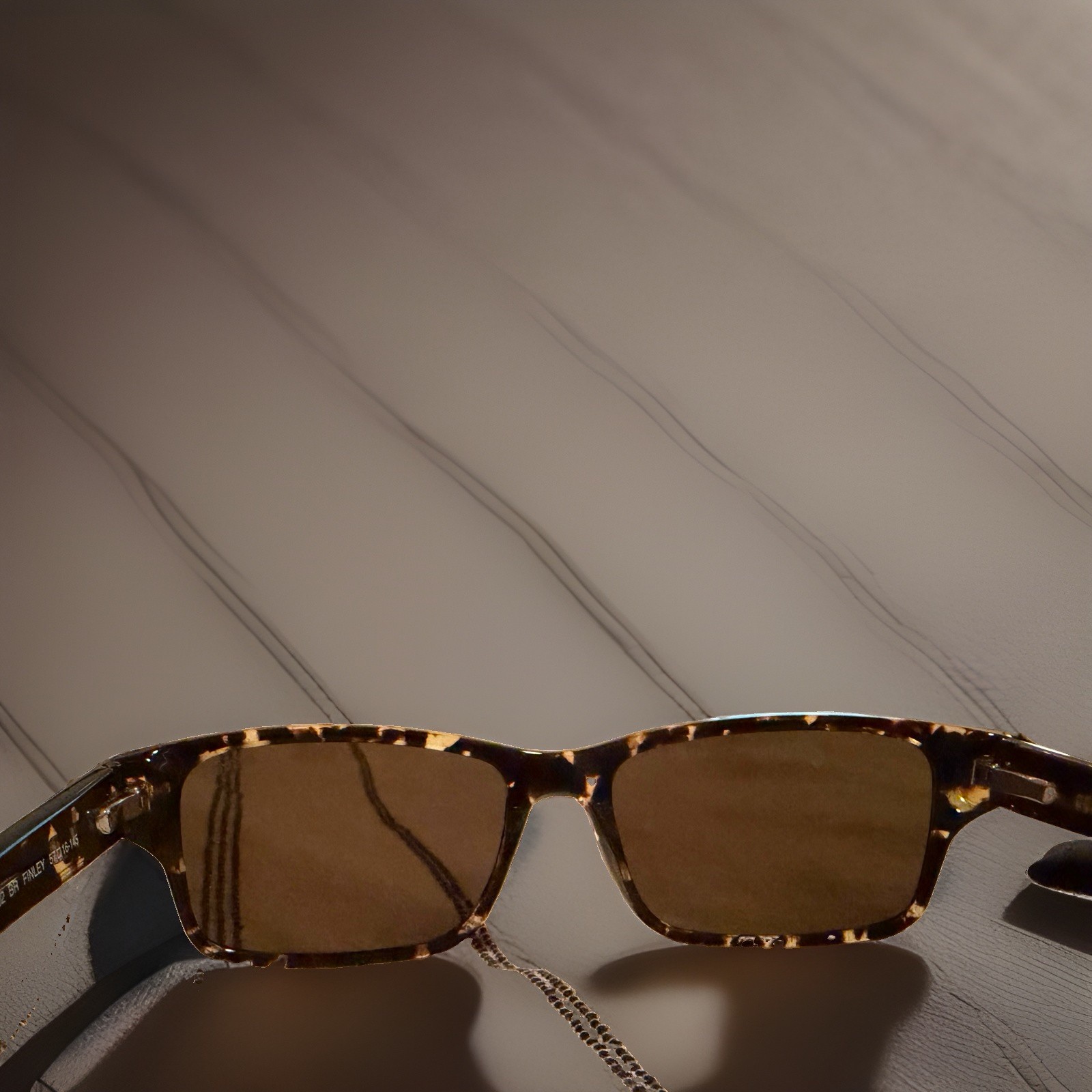 RĒVO Finley Polarized Rectangle Sunglasses Tortoise Shell Brown Lens