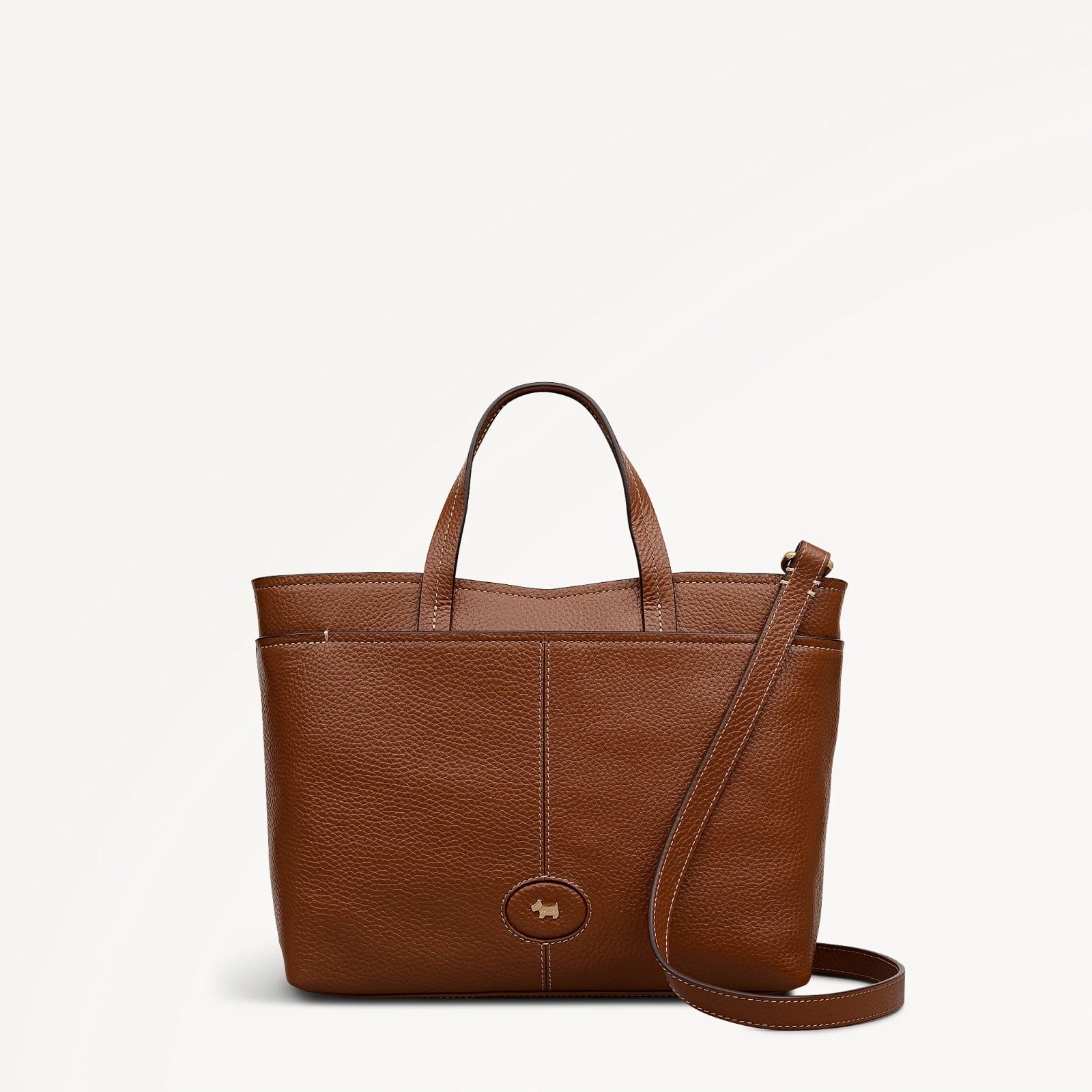 Radley London Maldon Mews Medium Ziptop Leather Satchel – Cognac