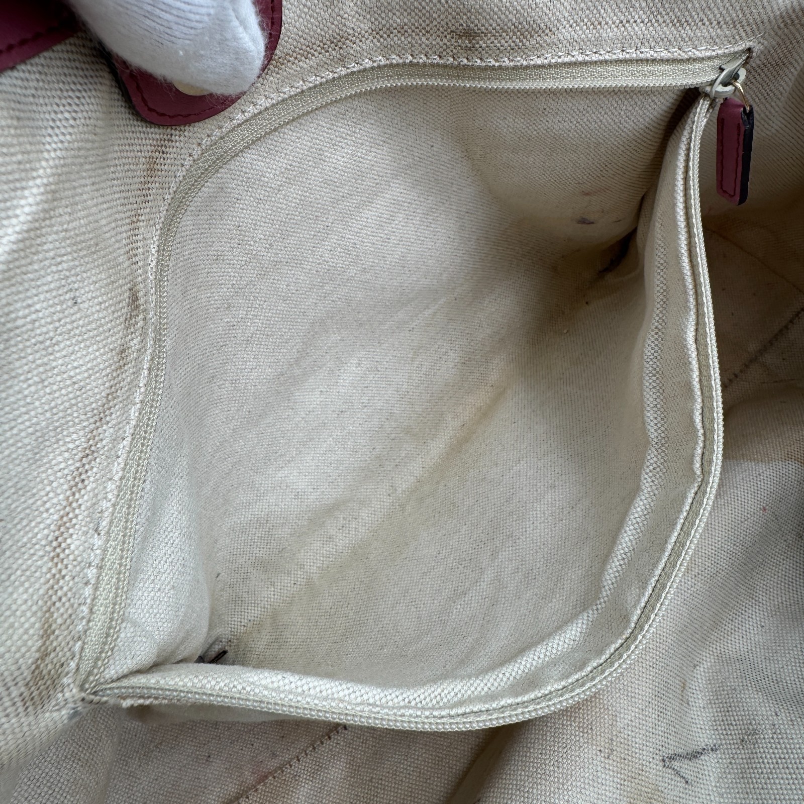 Gucci Shoulder Bag Sukey Leather Shima Micro GG Pink Authentic 420T0450