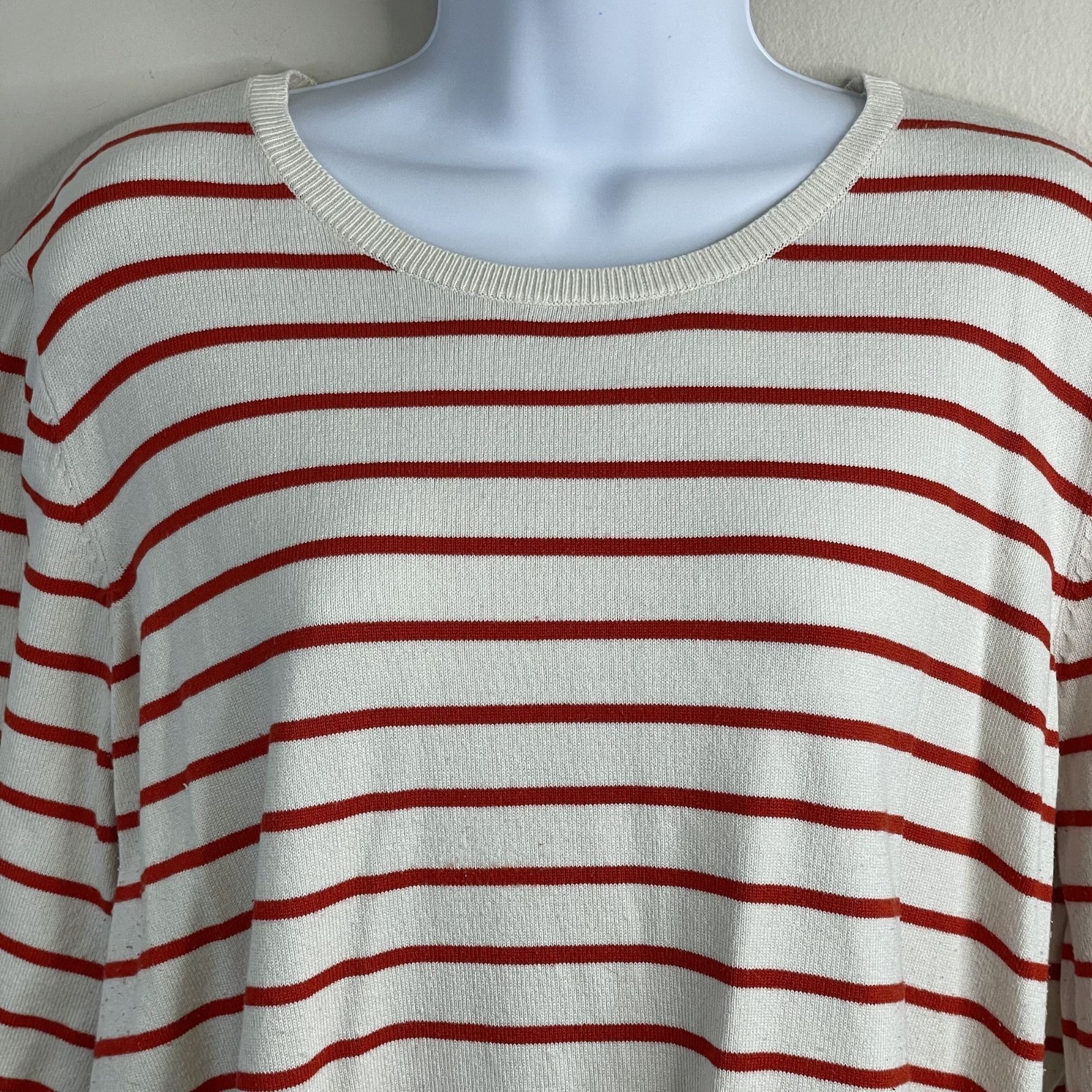 H&M Preppy Sweater Womens XLarge Nautical Coastal Stripe Pullover Short Sleeve