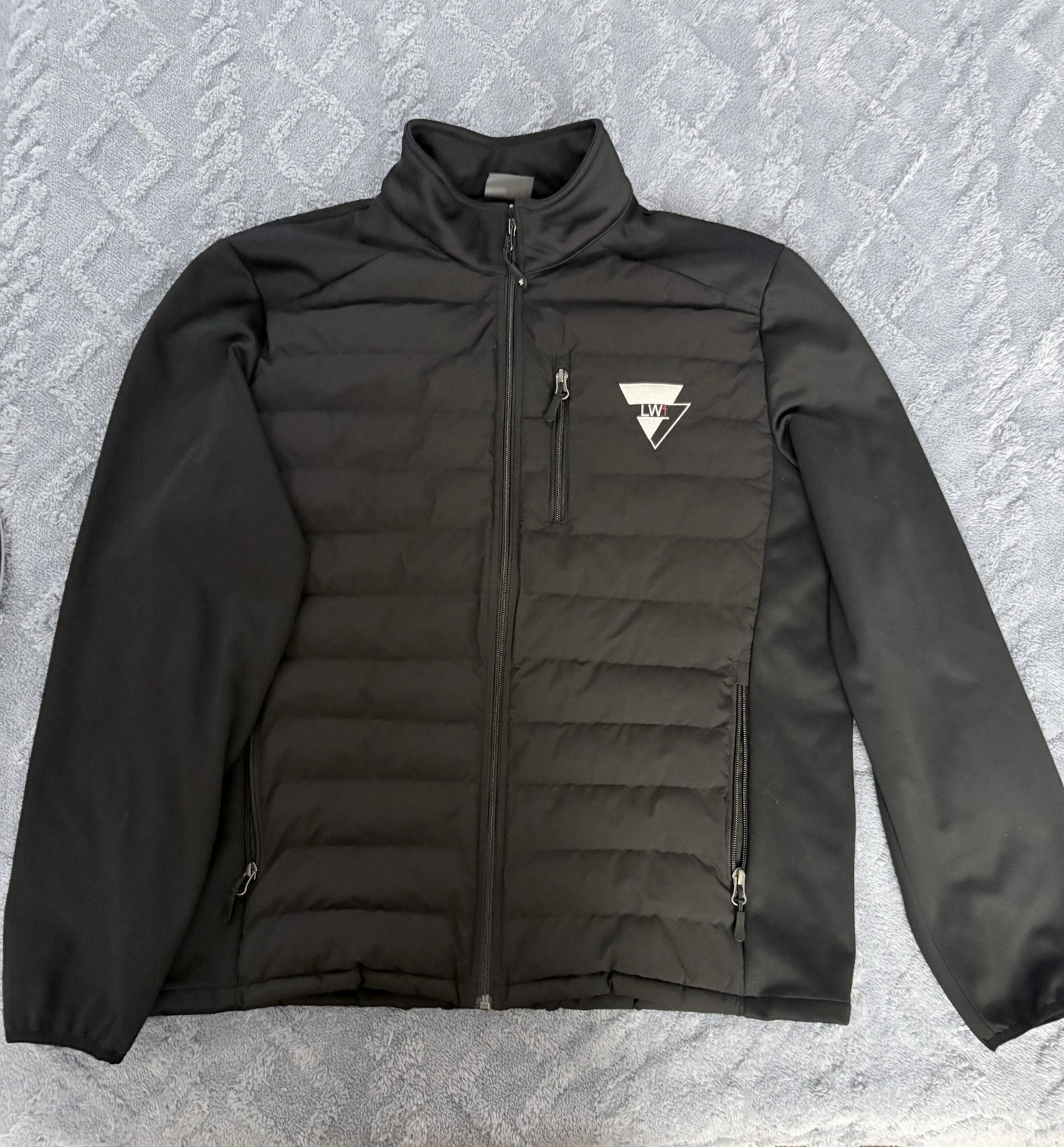 32 Degrees HEAT Men’s Black Full Zip Jacket Stand-Up Collar Polyester L NWOT