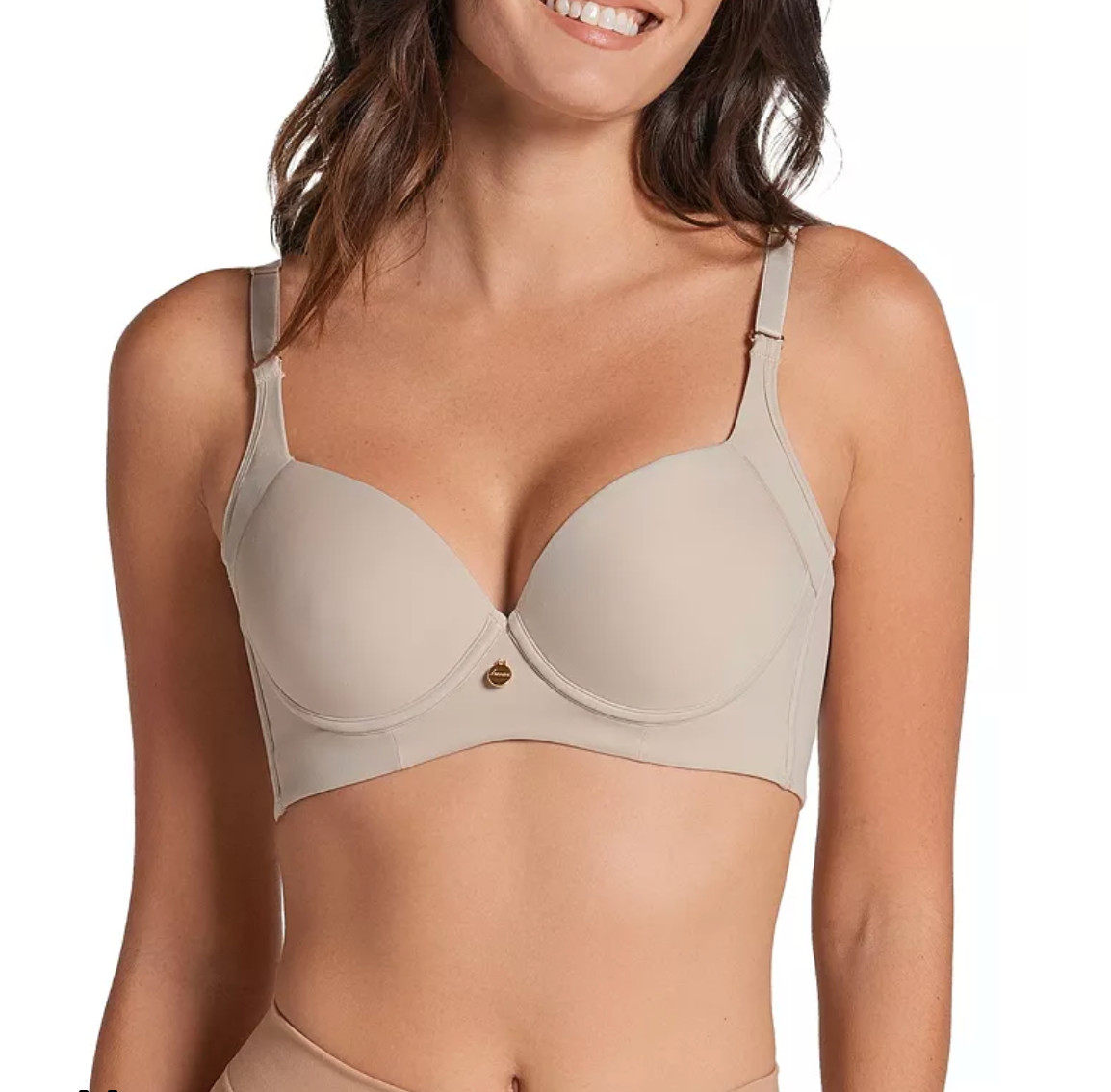 Leonisa Back Smoothing Bra with Soft Full Coverage Cups Light Beige 34B NWT