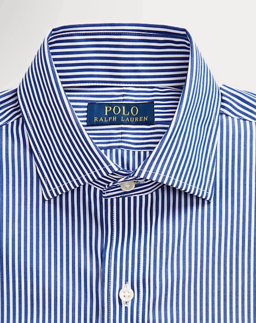 Polo Ralph Lauren Regent Custom Fit Button Up Poplin Shirt Striped Men’s Sz 15.5