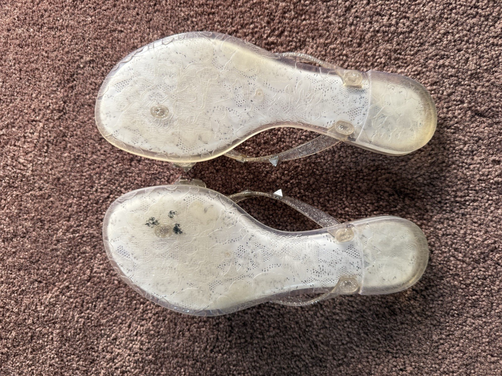 Well-Loved Clear Glitter Bow Sandals | Cute Summer Wear