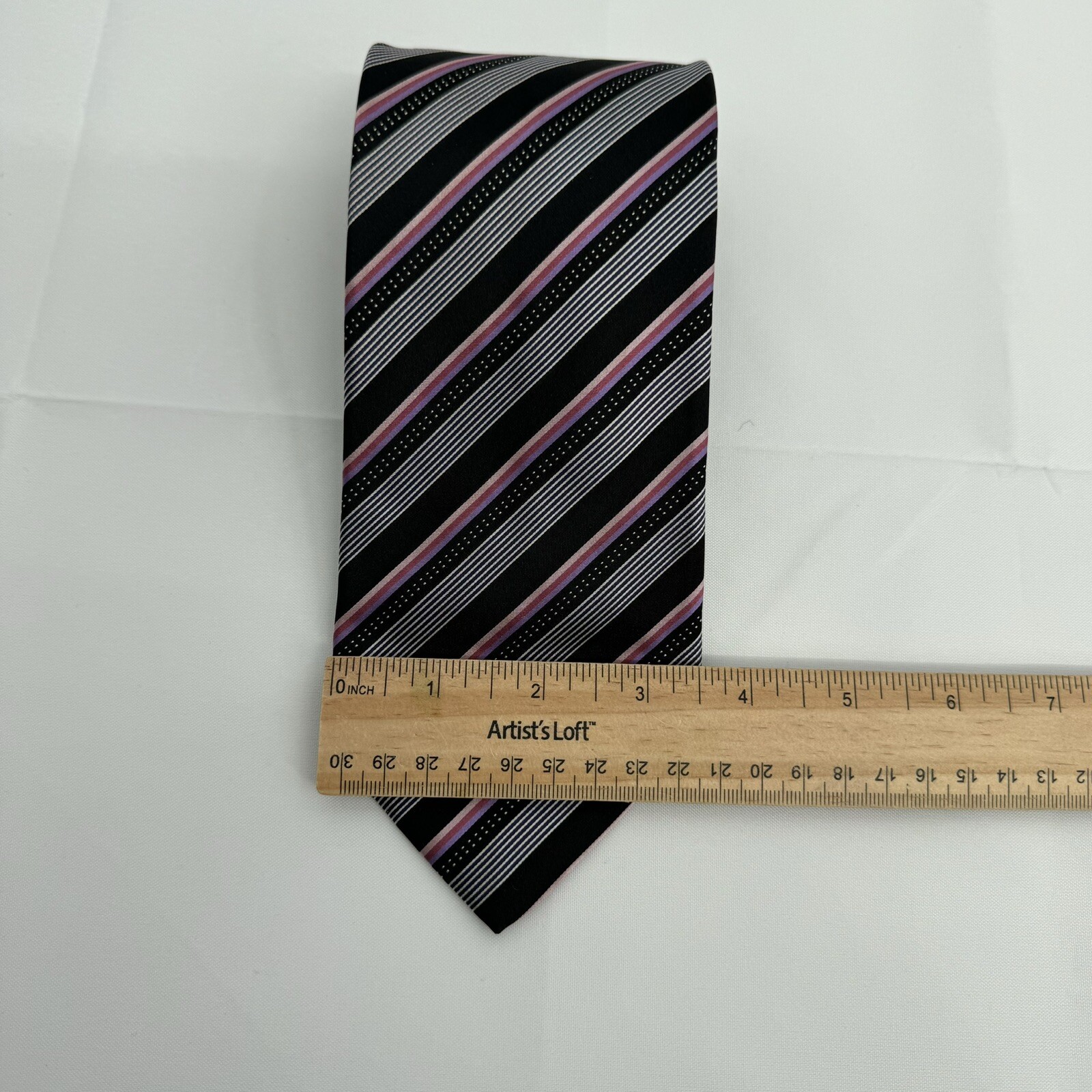 Men’s Italo Ferretti Silvi Marina Italian Necktie Striped Pois. N C002