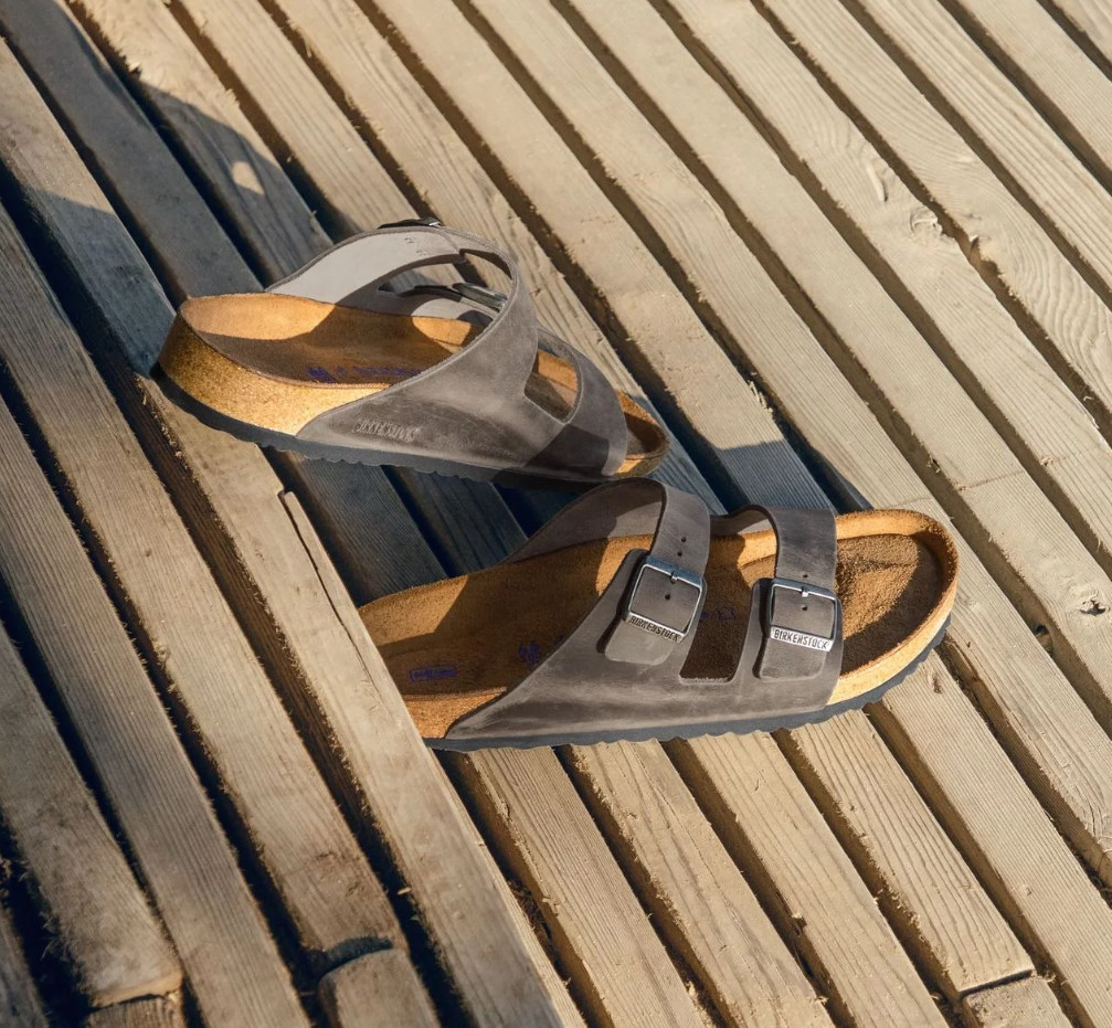 Birkenstock Arizona Iron Oiled Leather Soft Footbed Unisex Sandals Narrow/Wide