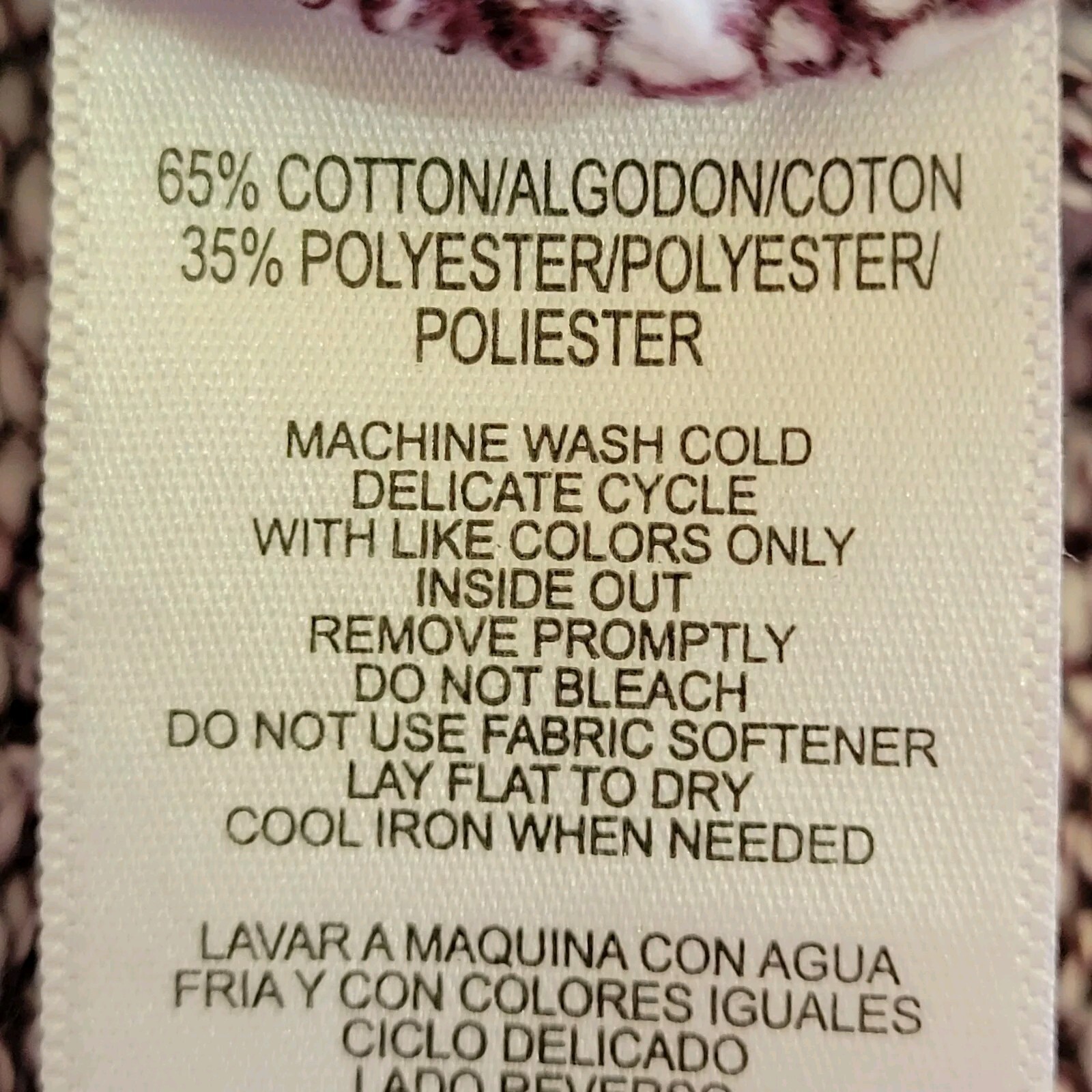 CALVIN KLEIN PERFORMANCE Sweater Women Small Woven Burgundy Cowl Neck Athleisure