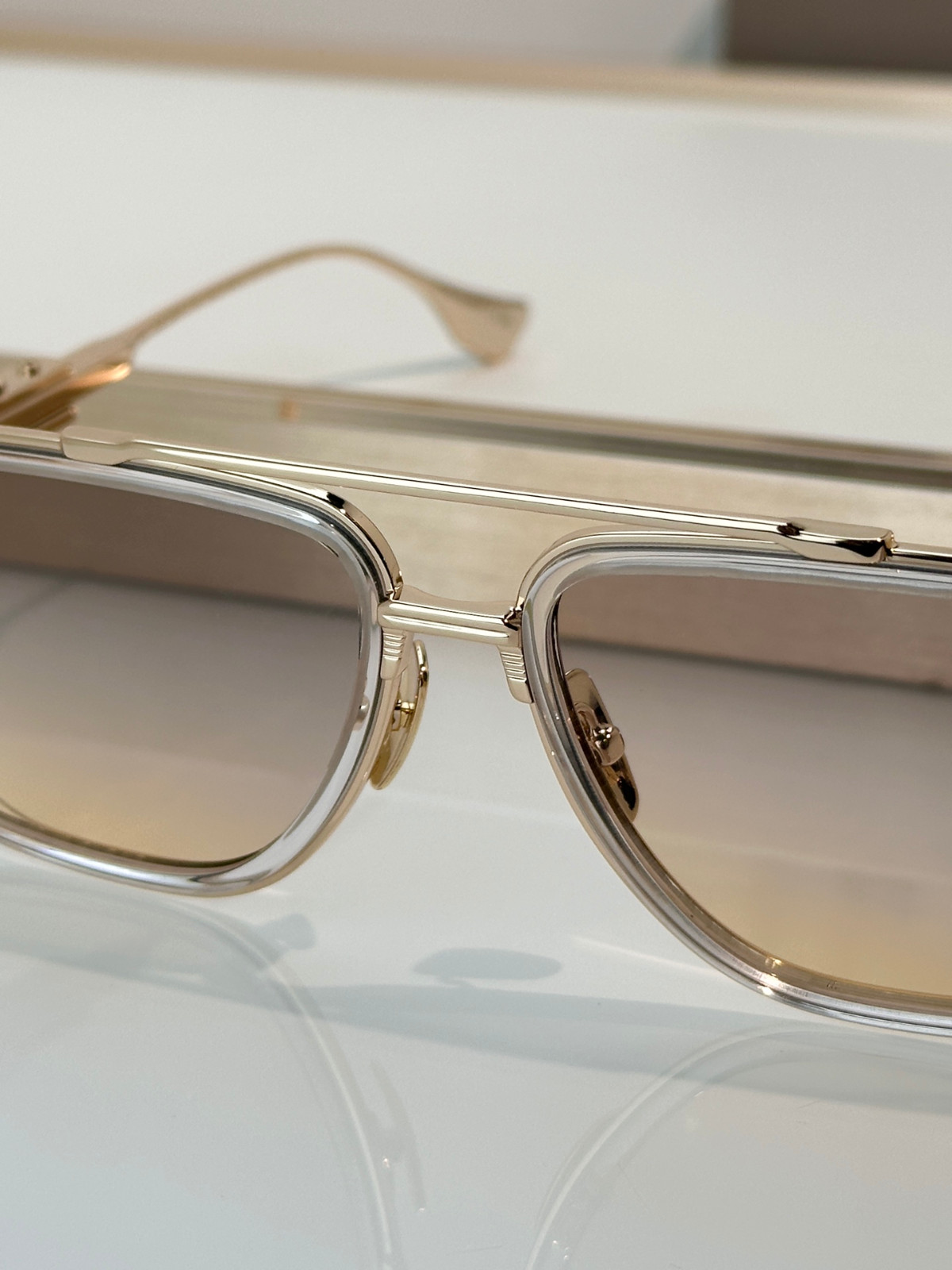 DITA KUDRU DTS436-A-01 Titanium Sunglasses Gold Gray Gradient 61mm Japan