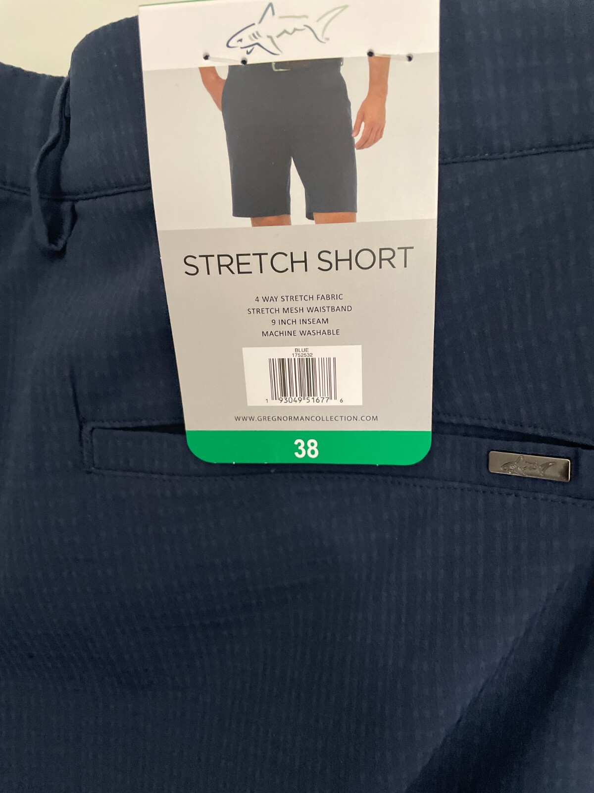 Greg Norman Men’s 4 Way Stretch Shorts Navy Blue Black Grey 36 38 40 In 8.5-9″