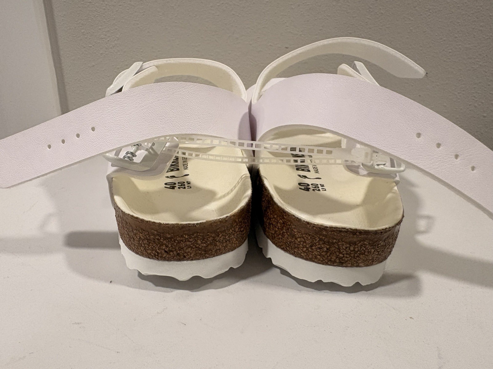 Birkenstock Milano Birko Flor Triple White Sandals Women’s EU 40 US 9-9.5 New