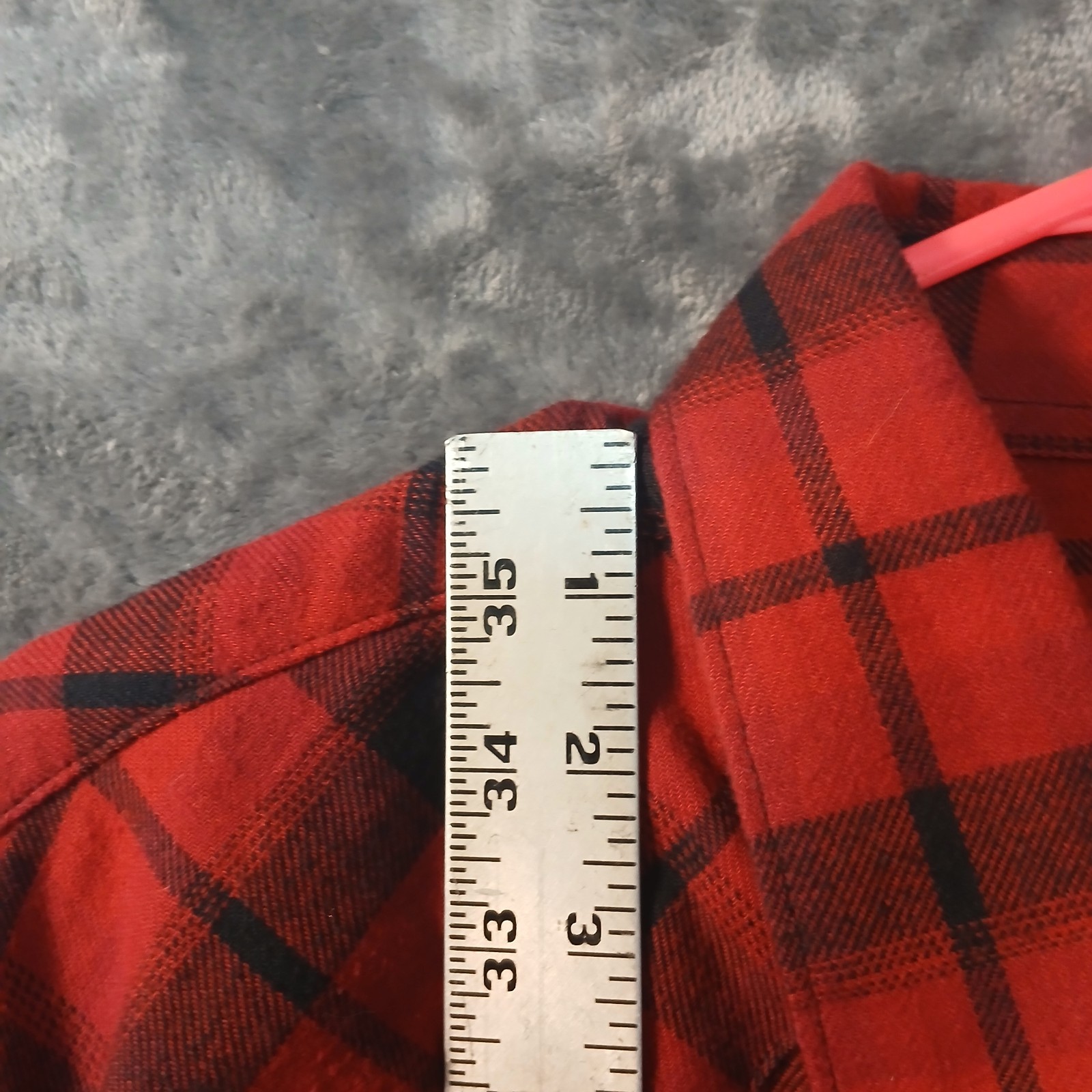 WRANGLER RETRO SHIRT MENS L RED PLAID FLANNEL PEARL SNAP WESTERN