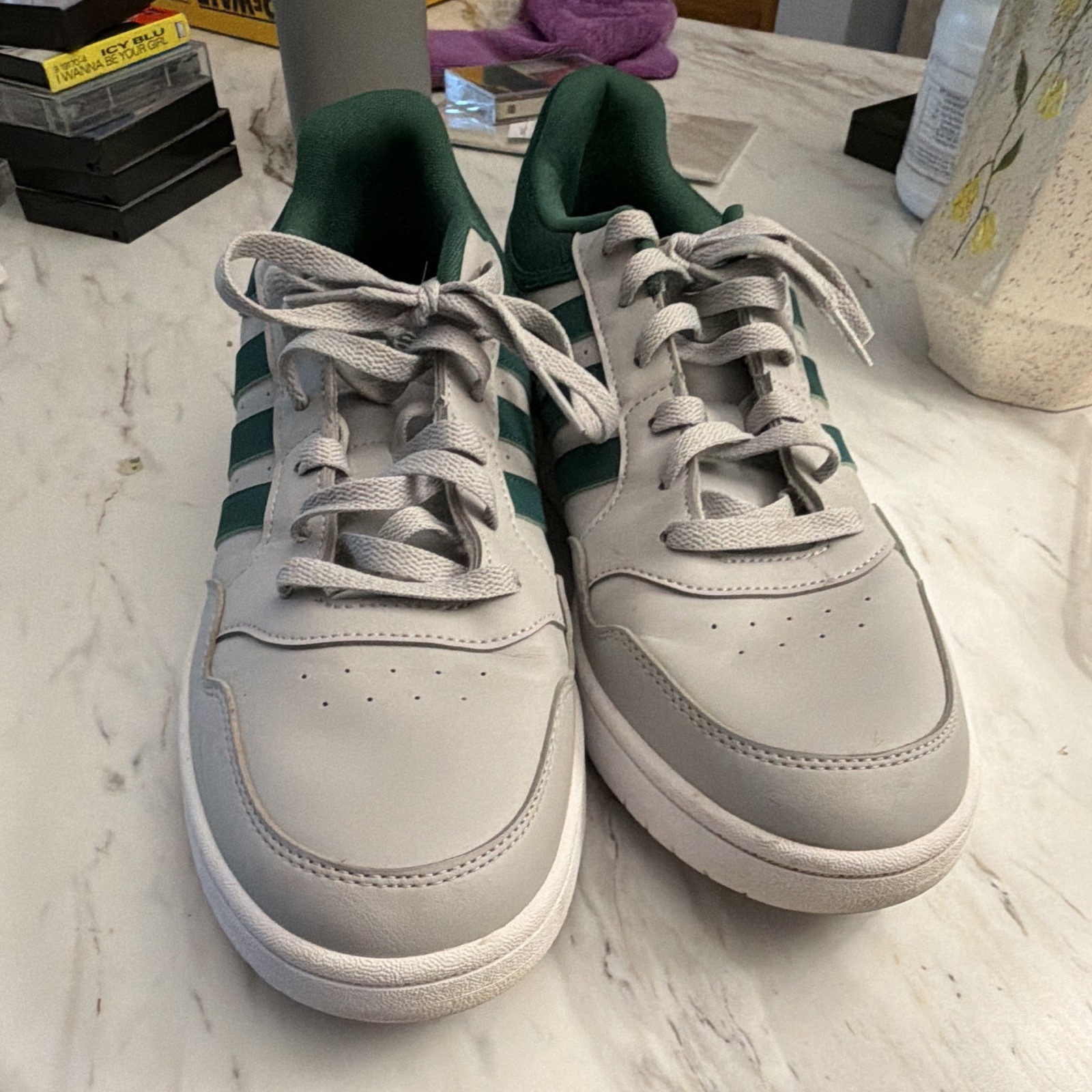 adidas Hoops 3.0 Low ‘Grey Collegiate Green’ IG7909 Men’s Sneakers Size 12