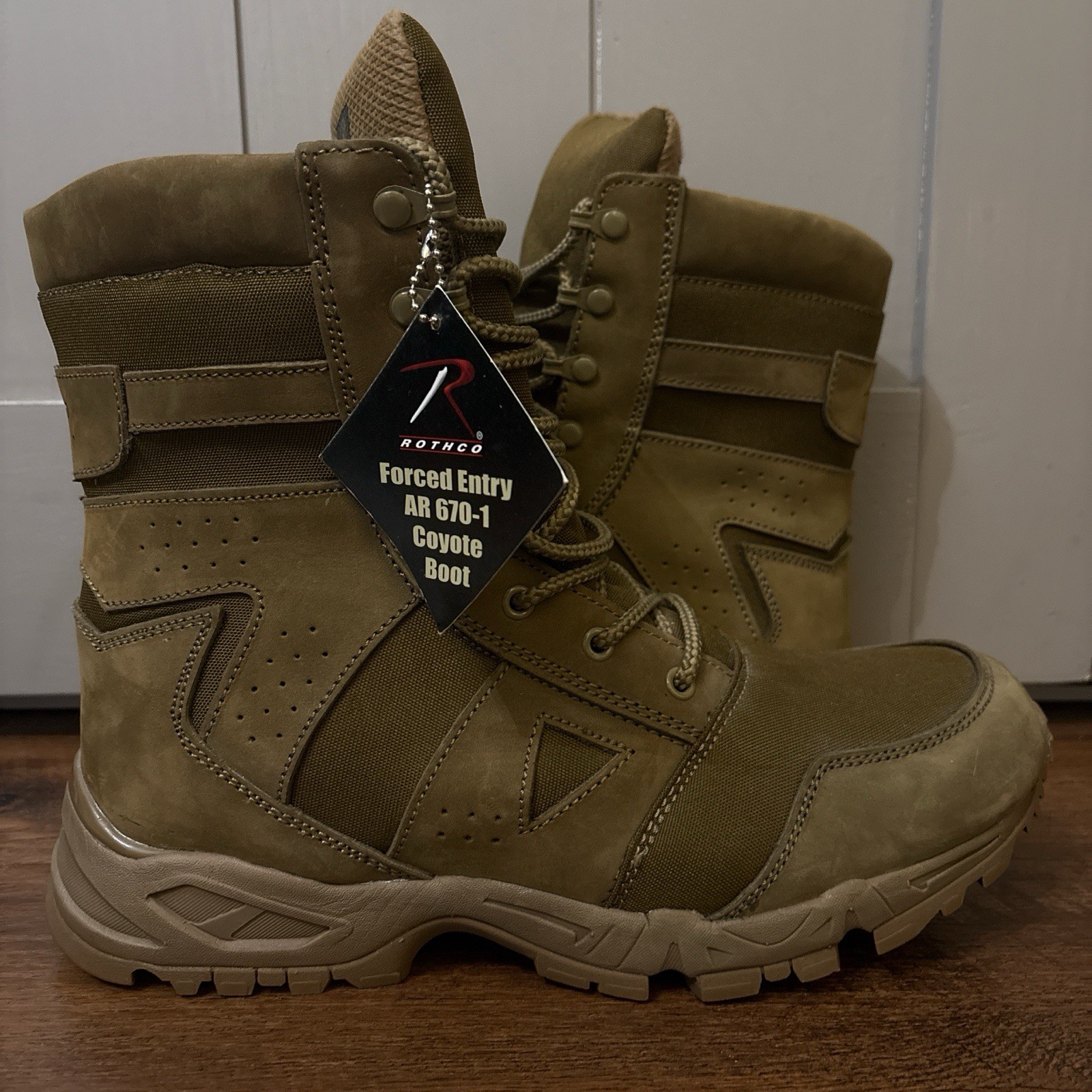 Rothco AR 670-1 Coyote Brown Forced Entry Tactical Boot 8 Inch Size 13R