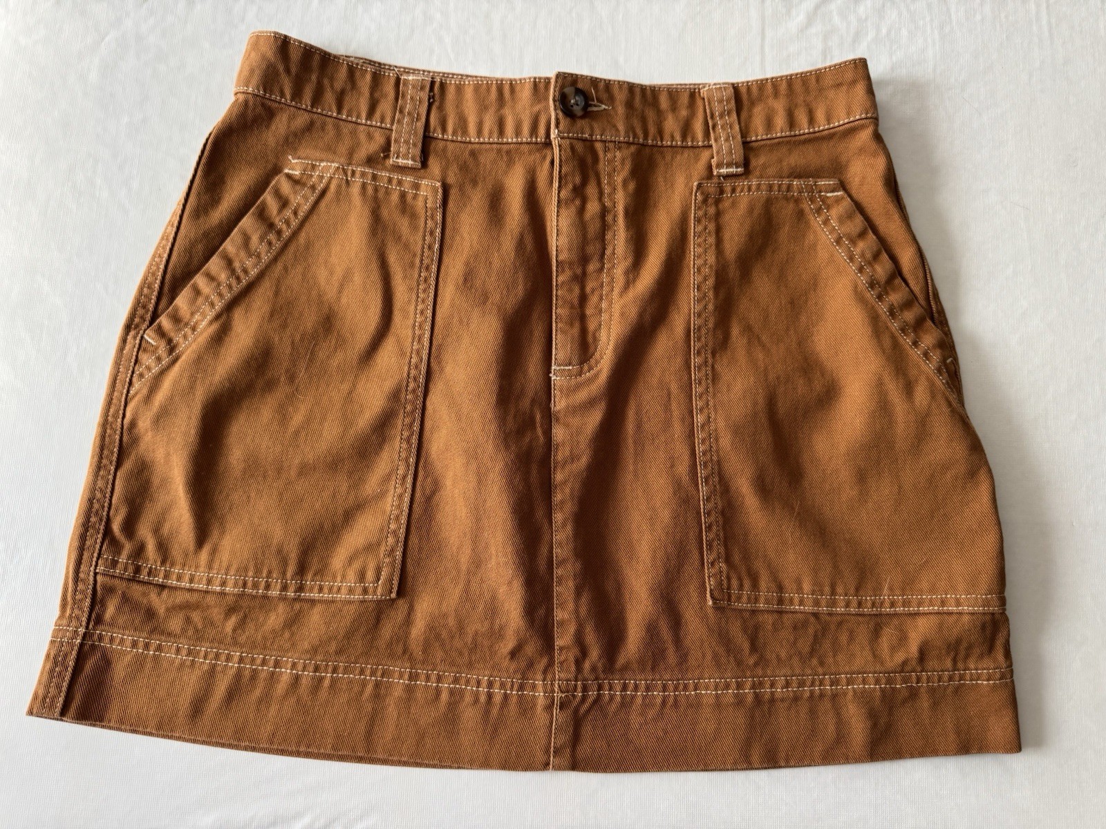 Women’s Old Navy Utility Mini Skirt , Size 10 in brown/copper “Sly Fox” colorway