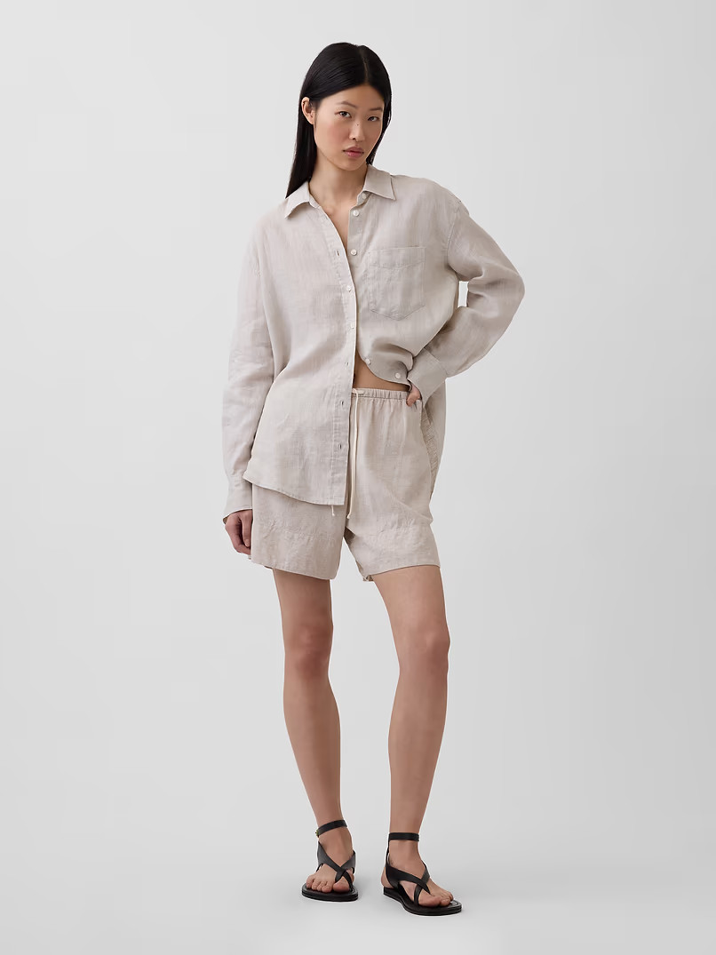 GAP – 100% Linen Oversized Shirt – Sale Off