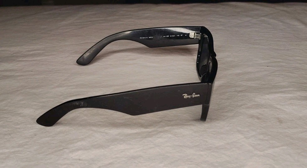 Ray-Ban RB 0840-S Mega Wayfarer Sunglasses Black/Blue