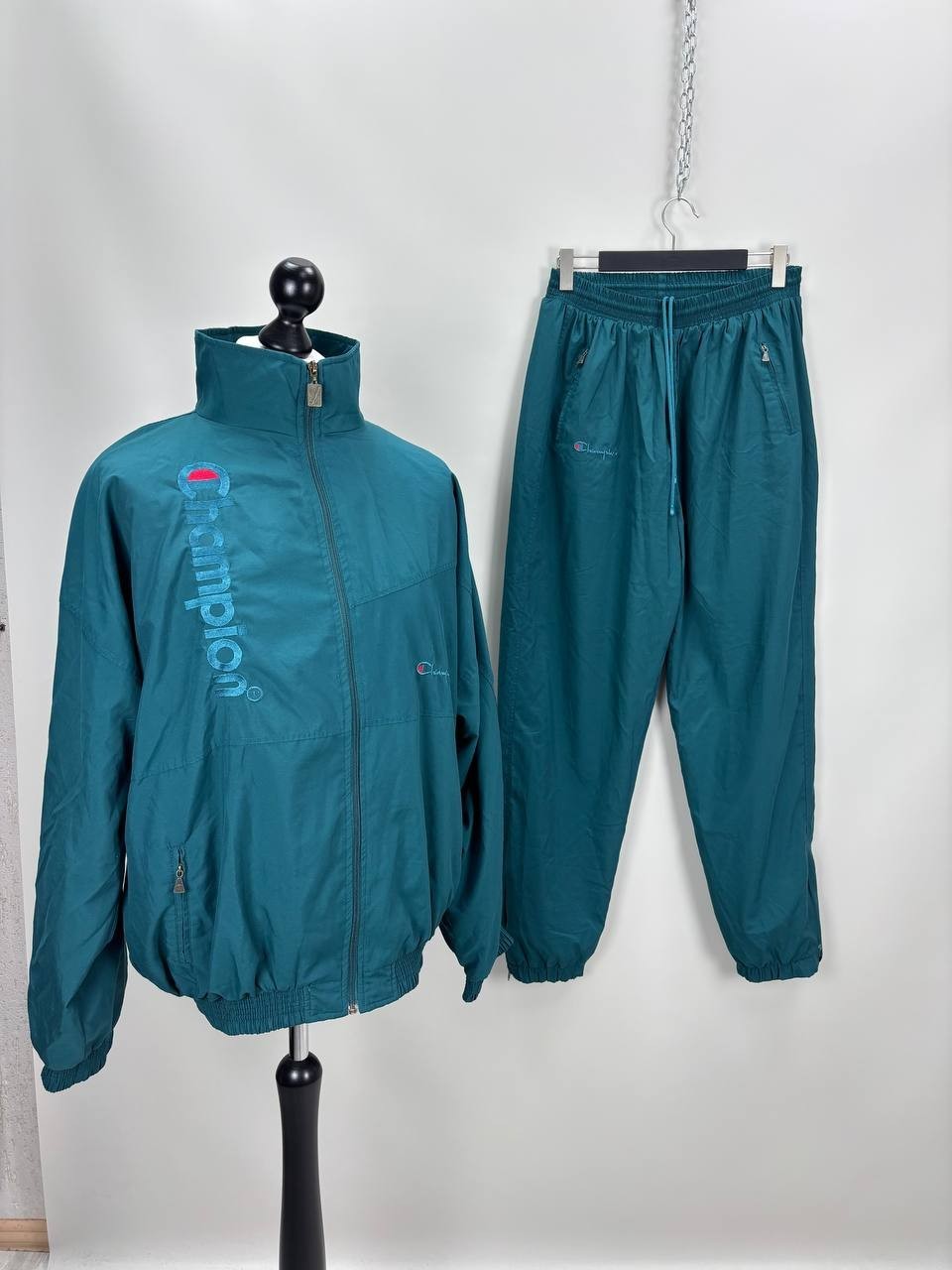 Mens vintage tracksuit Champion Size XL/XXL Color Green Duties Paid (USA)