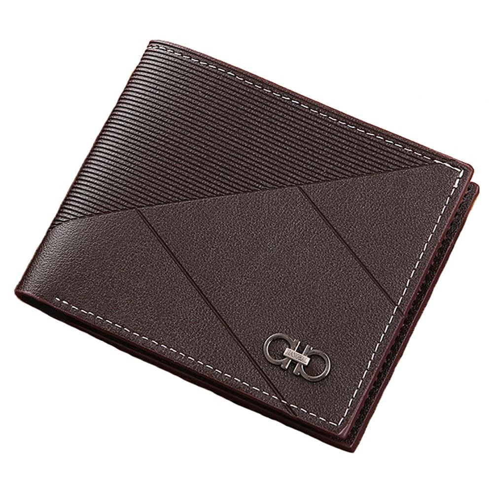 MUFANDUO Slim Wallet for Men with Money 4.68 x 3.75 x 0.6 inches, Coffee d