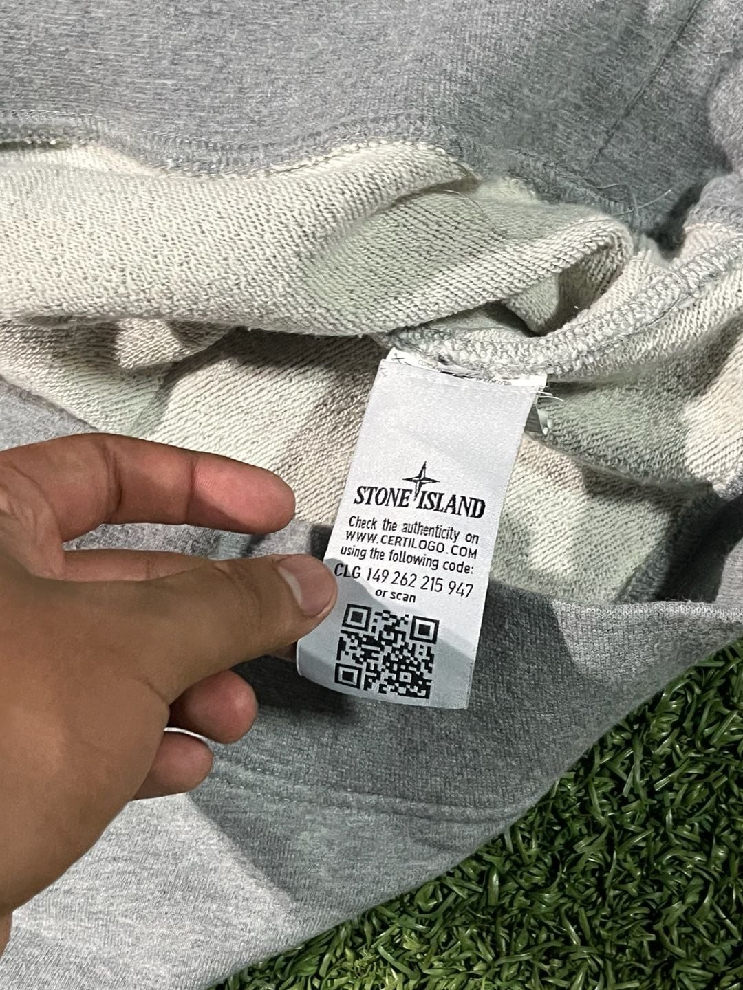 Stone Island Grey Cotton Crewneck Sweatshirt