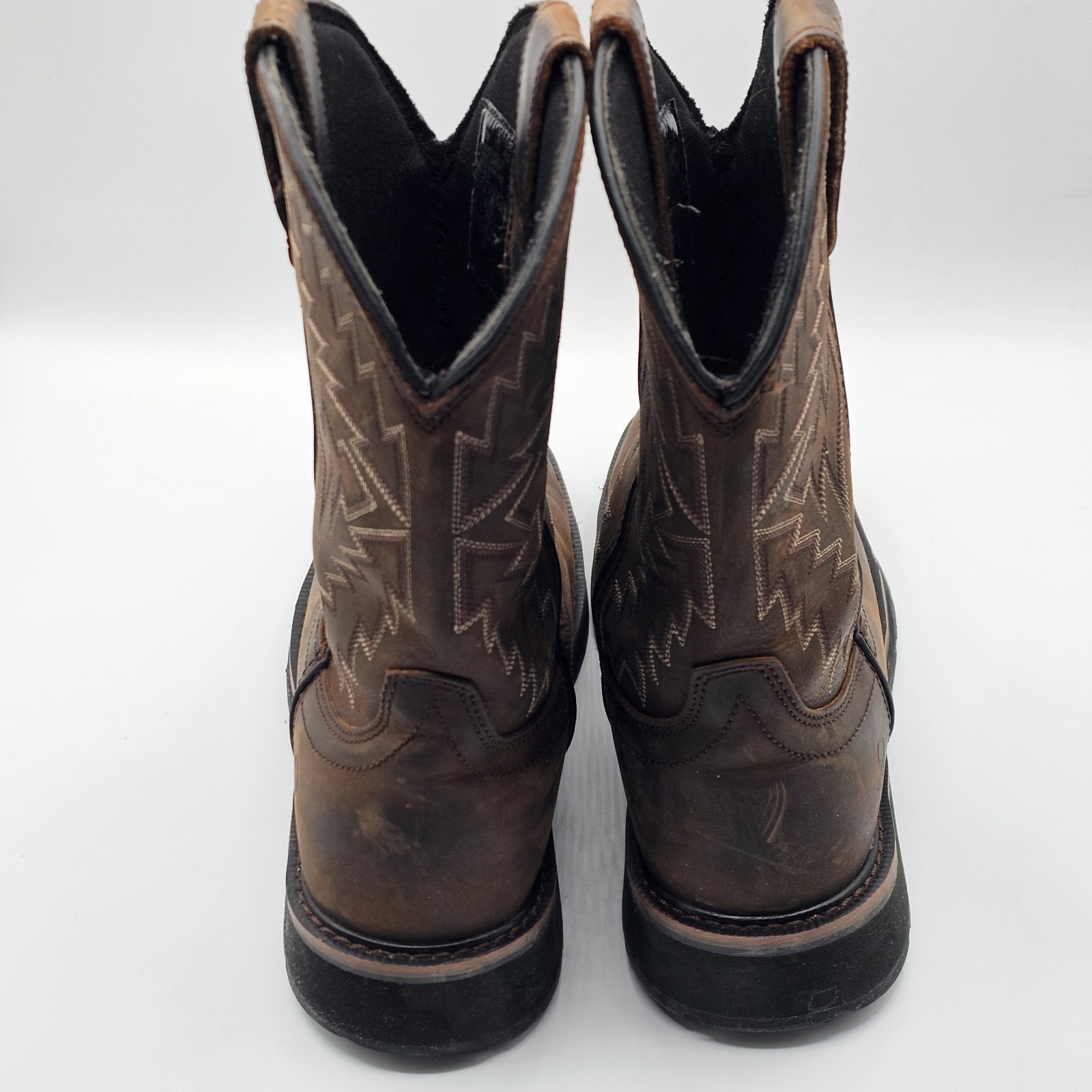Wolverine Western Work Boots Men’s 8.5EW Brown Leather Safety Toe Cowboy