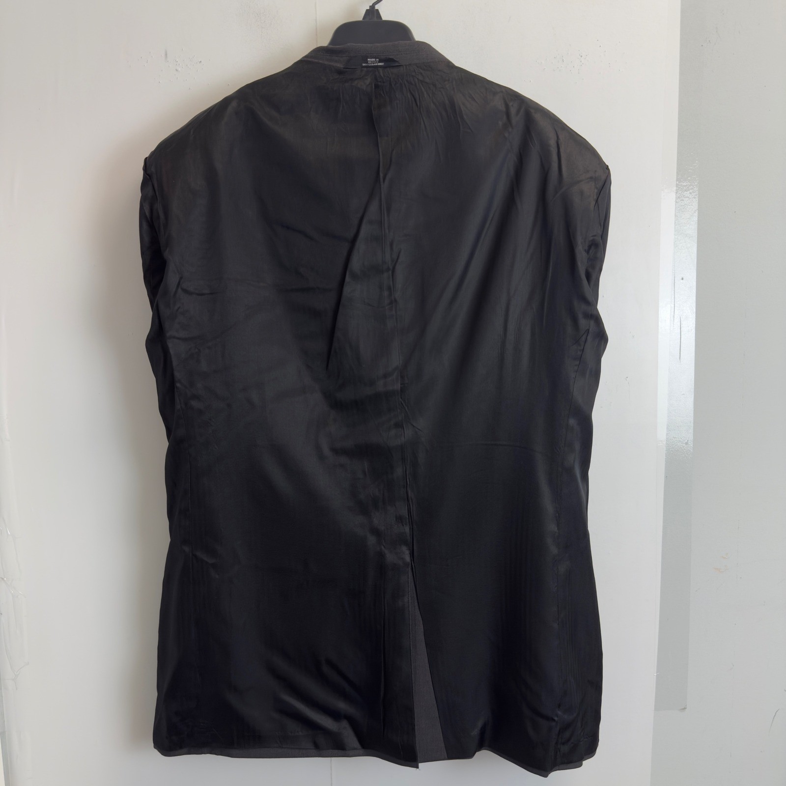 Haggar Black Label Mens 46L Blazer Charcoal Gray Worsted Wool Blend Suit Jacket