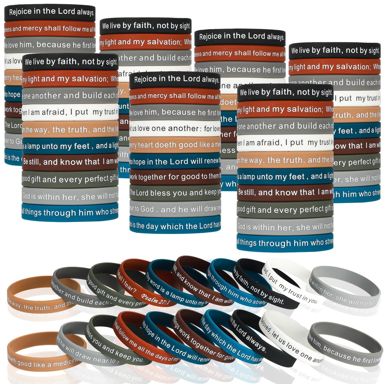 Estune 240 Pcs Bible approx. 2.6 inches/ 6.5 cm in diameter, Pastel Color