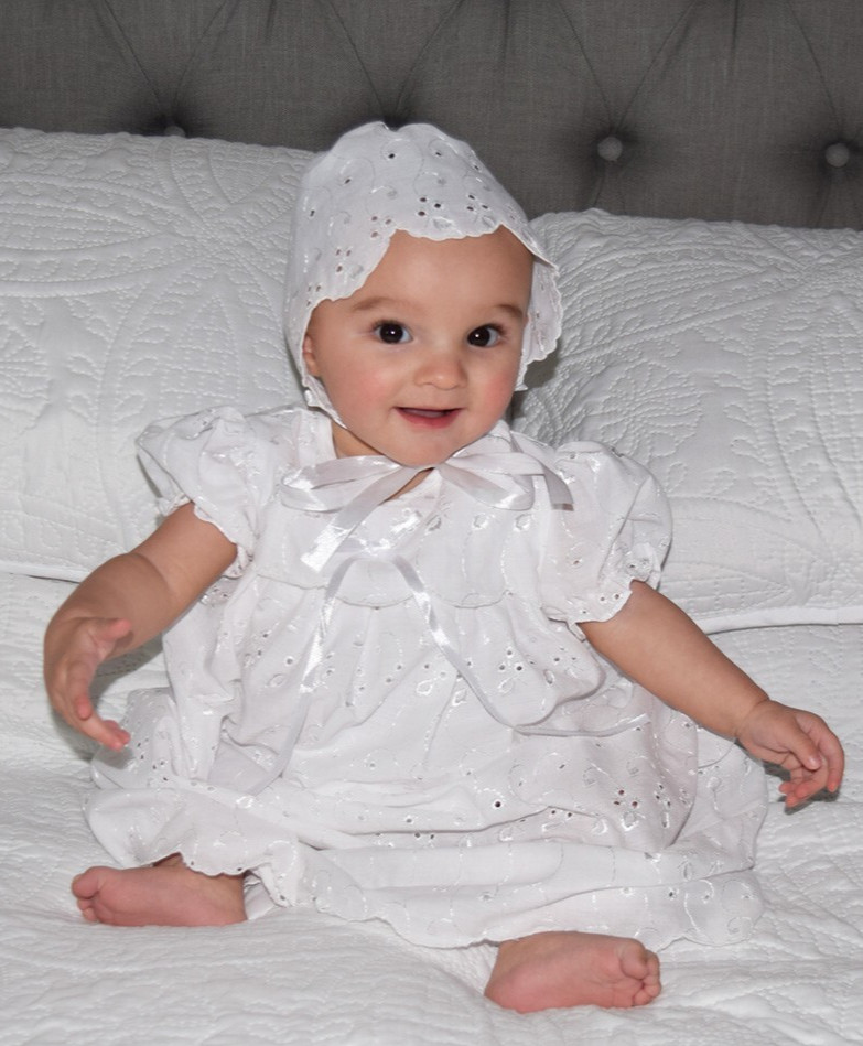 NWT Petit Ami White Gown Christening Dedication Dress 6 Months 6M Baby Girls