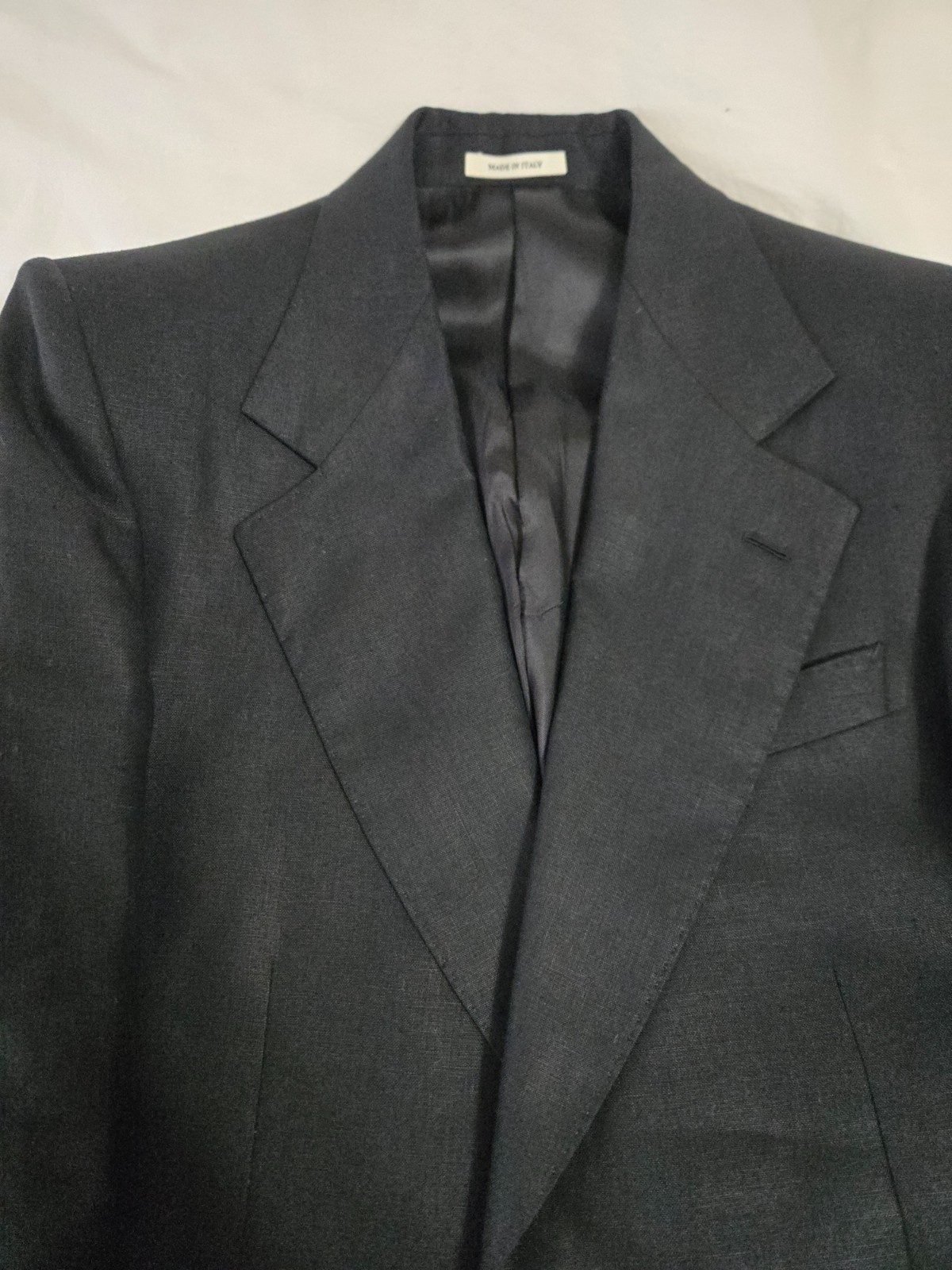 Husbands Paris Black Linen Suit EU 48 / 40 US 38 / 30 Gucci Vault Archive Rare