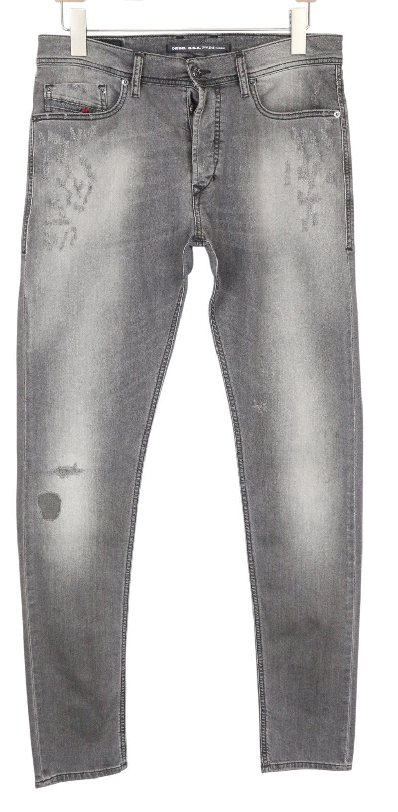 DIESEL D.N.A. Tepphar 0674U Men Jeans W31/L34 Slim Carrot Grey Cotton Stretch *