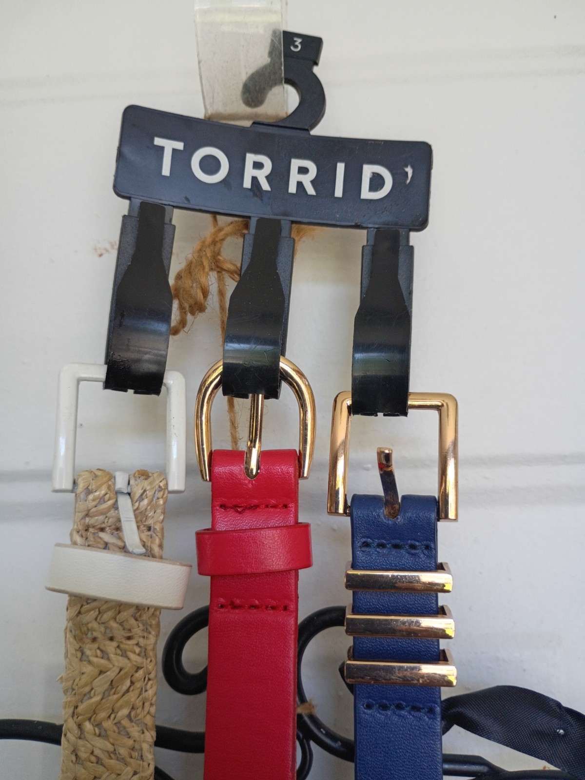 Torrid sz3 Women’s 3Belts beige Navy Red plus size nwt
