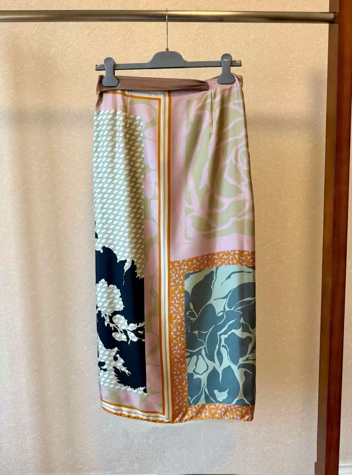DRIES VAN NOTEN Wrap Floral Print Midi Skirt Beach Resort