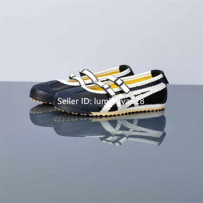 Vintage ONITSUKA TIGER MEXICO66 TGRS BALLET FLATS Black Cream 1182A678-001
