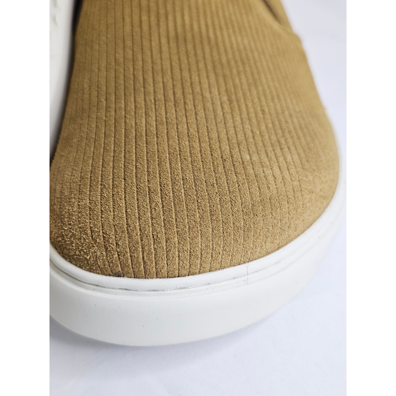 NWT Birkenstock Oswego Tan Ribbed Suede Slip-Ons 46/M13