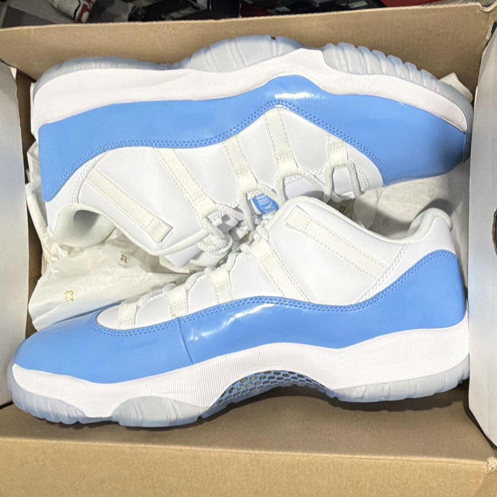 Air Jordan 11 Retro Low UNC White/University Blue 528895-106 2017 Size 12