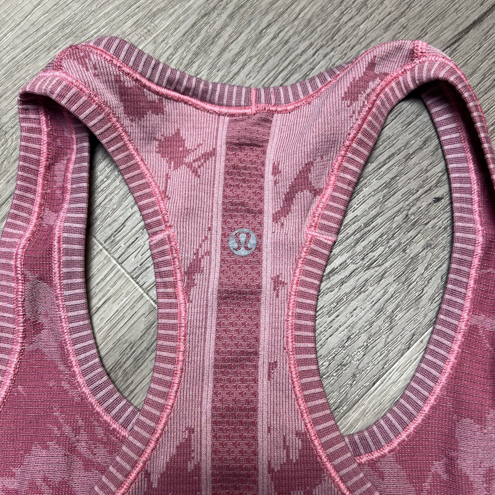 Lululemon Heathered Raspberry Glo Light Print Swiftly Tech Racerback Tank Top 6