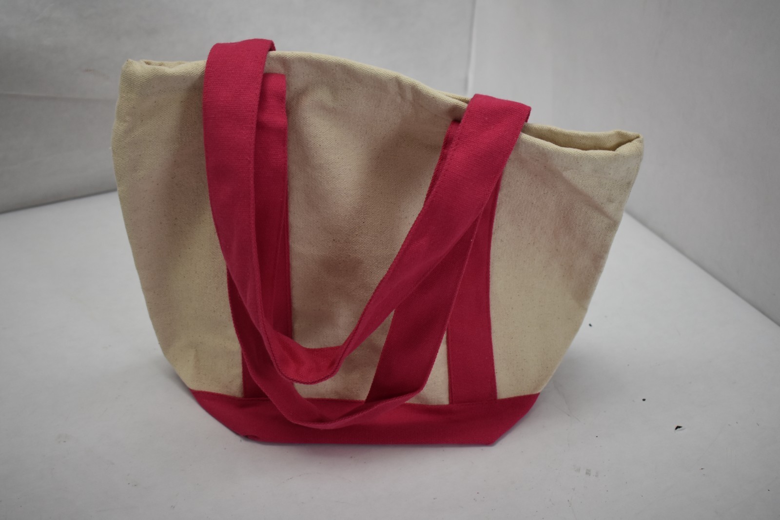 T-Mobile Mini Canvas Tote Bag Off White Pink Strap 12.75″ x 10.75″ Lot of 5