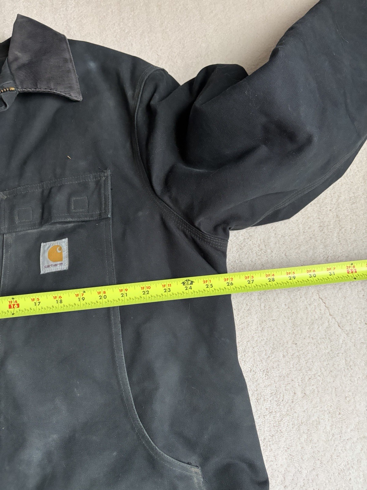 Vintage Carhartt C03 Arctic Quilt Lined Traditional Coat Navy Blue Size 48 Reg