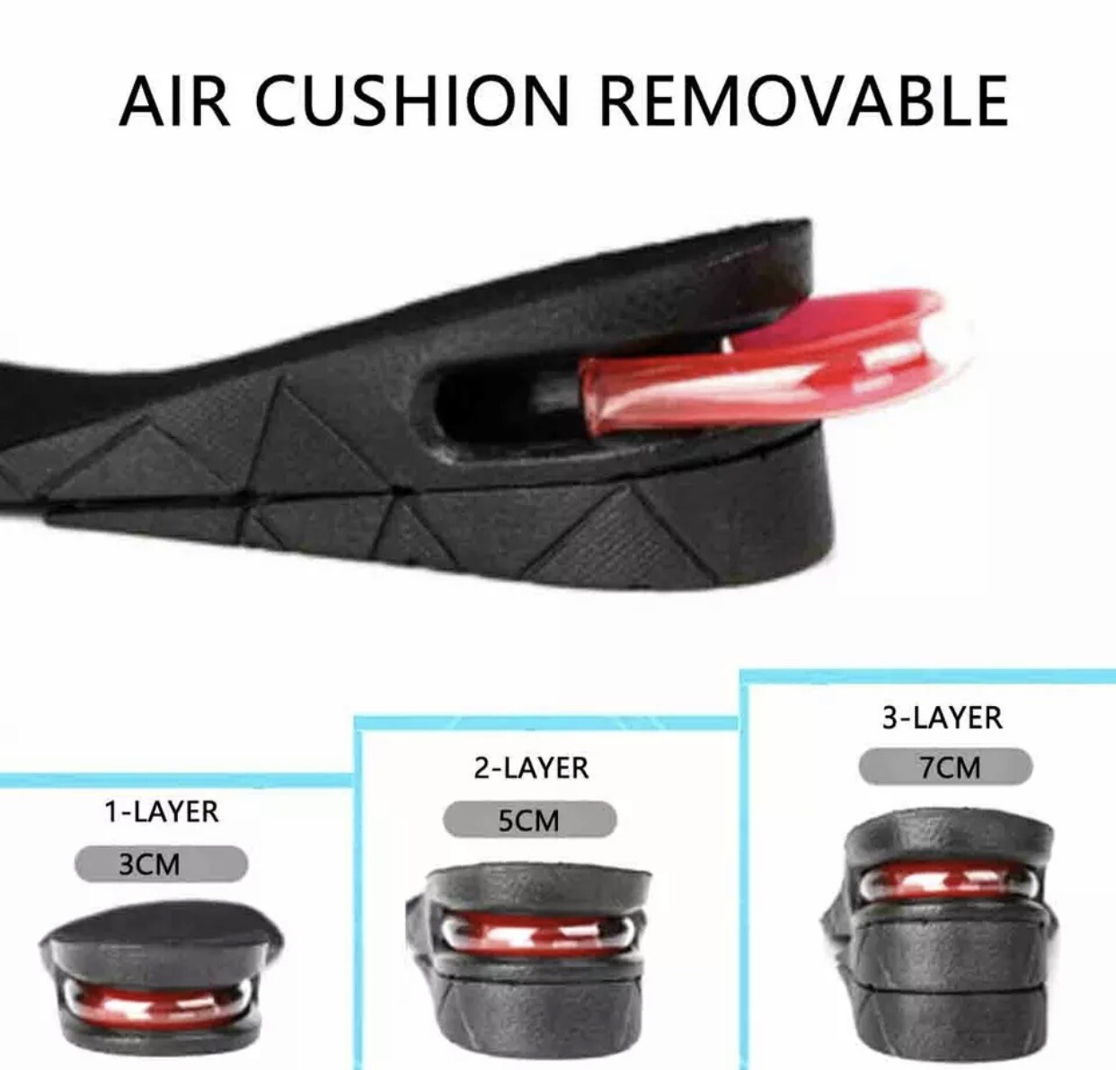 3-Layer Height Increase Elevator Shoes Lifts 7cm For Men & Women – USA Shipper🌟
