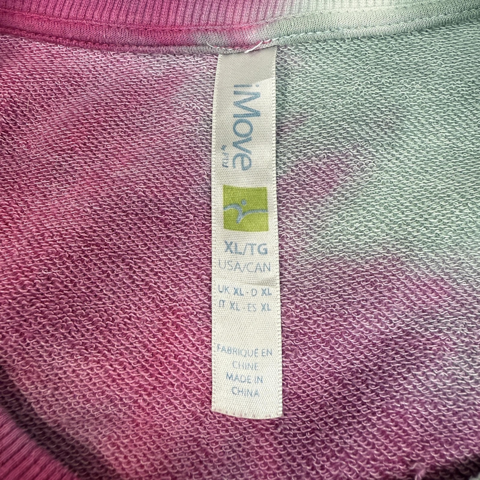 iMove by FIMI Sweatshirt Womens XL Tie Dye Pullover Crewneck Multicolor Casual