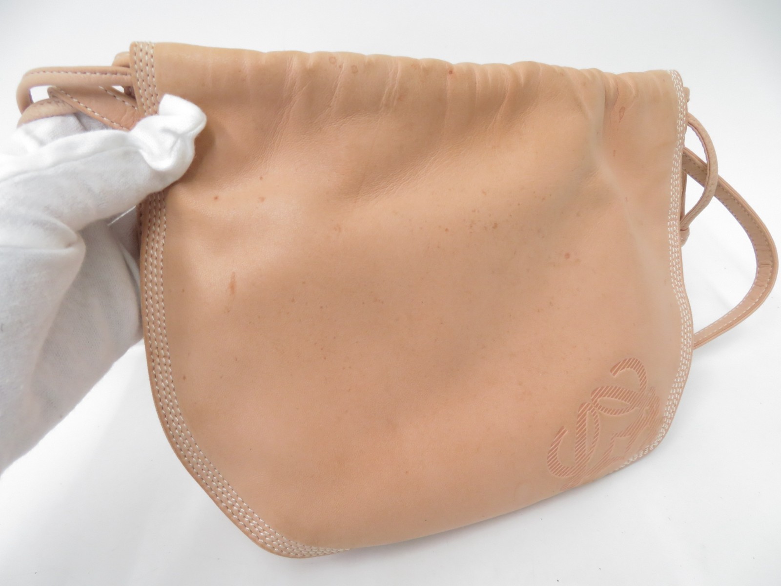 Authentic LOEWE Anagram Nappa Aire Lambskin Shoulder Bag S#50903
