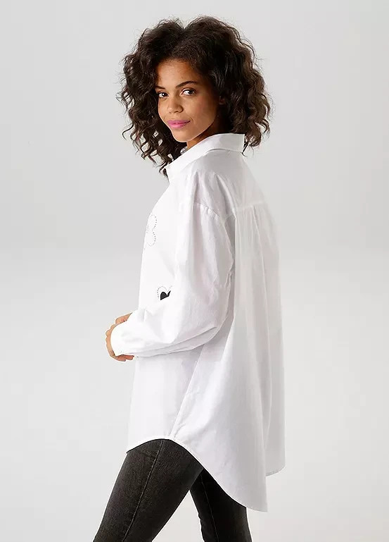 Aniston Oversized Applique Blouse – Size 16 – LB 3310