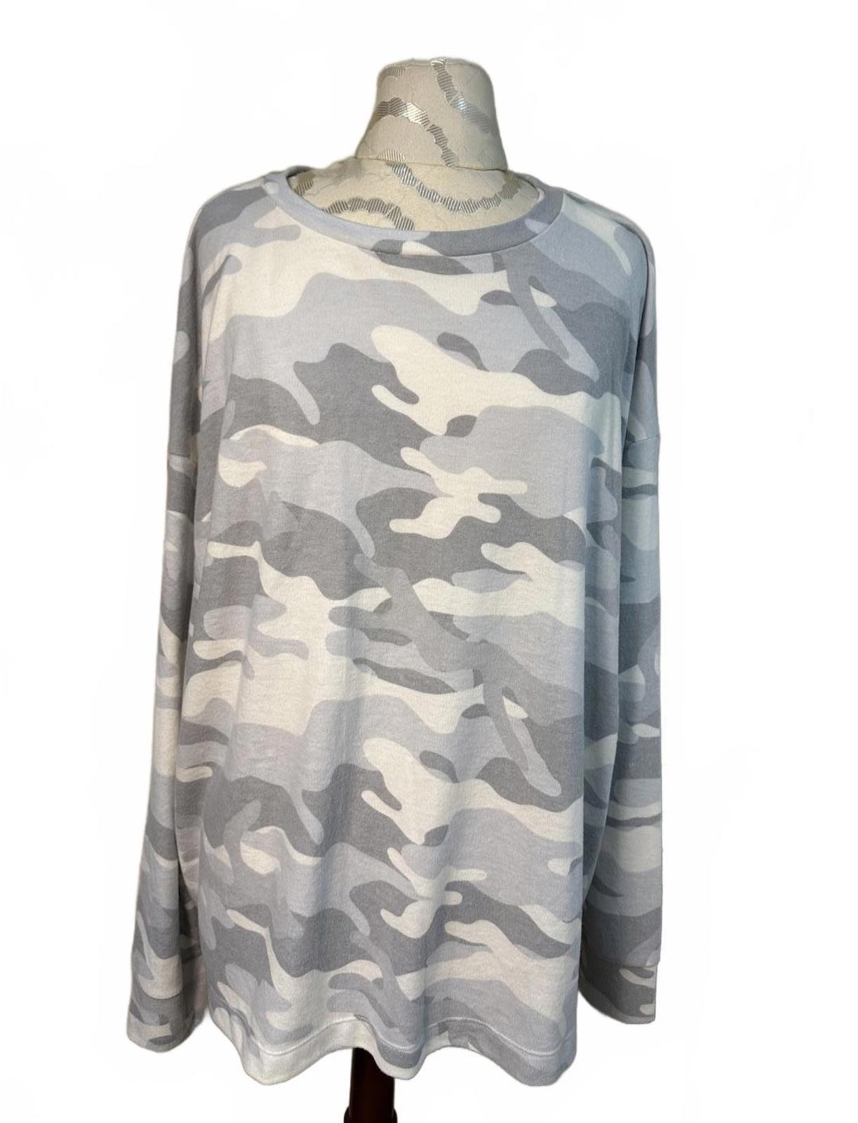Super Soft & Comfortable Long Sleeve Camouflage Sweatshirt- 3X