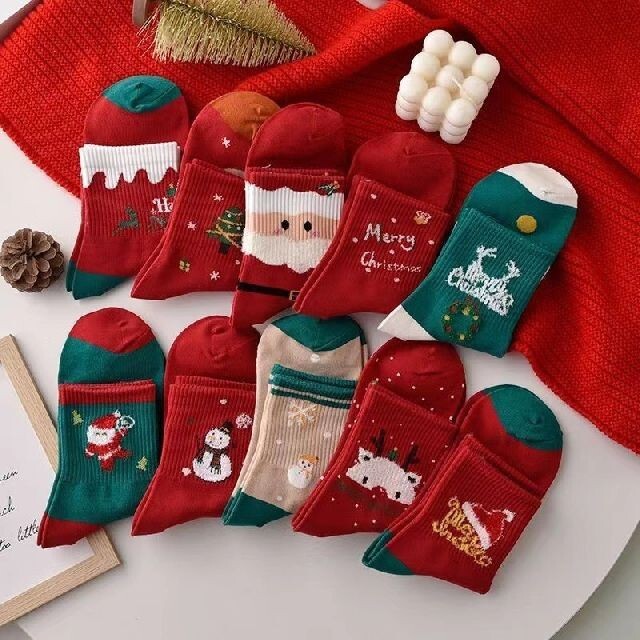 Christmas Socks 5 pack | Unisex | One size fit most (1-10) | Stretch